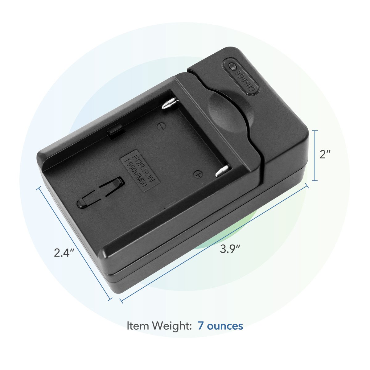 Moman NP-F550 Battery & Charger Kit for Sony Camera, Field Monitor, Photography Lights - Includes F550 Battery Plate - Perfect for Outdoor Shooting & Studio Lighting