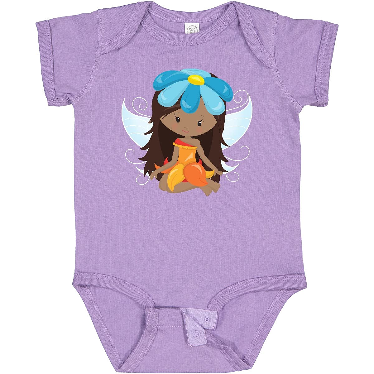 Inktastic African American Fairy Forest Fairy Flowers Baby Bodysuit - Cute & Comfortable Outfit for Infants, Toddler Girls, Birthday Gifts & Photo Shoots