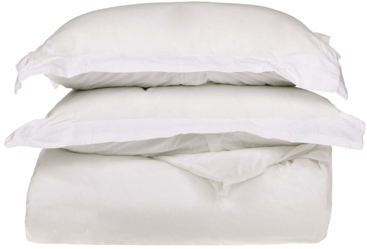 300 Thread Count Solid & Floral Cotton Duvet Cover Set - All Season Soft Bedding for Master Bedroom, Guest Room & Vacation Homes