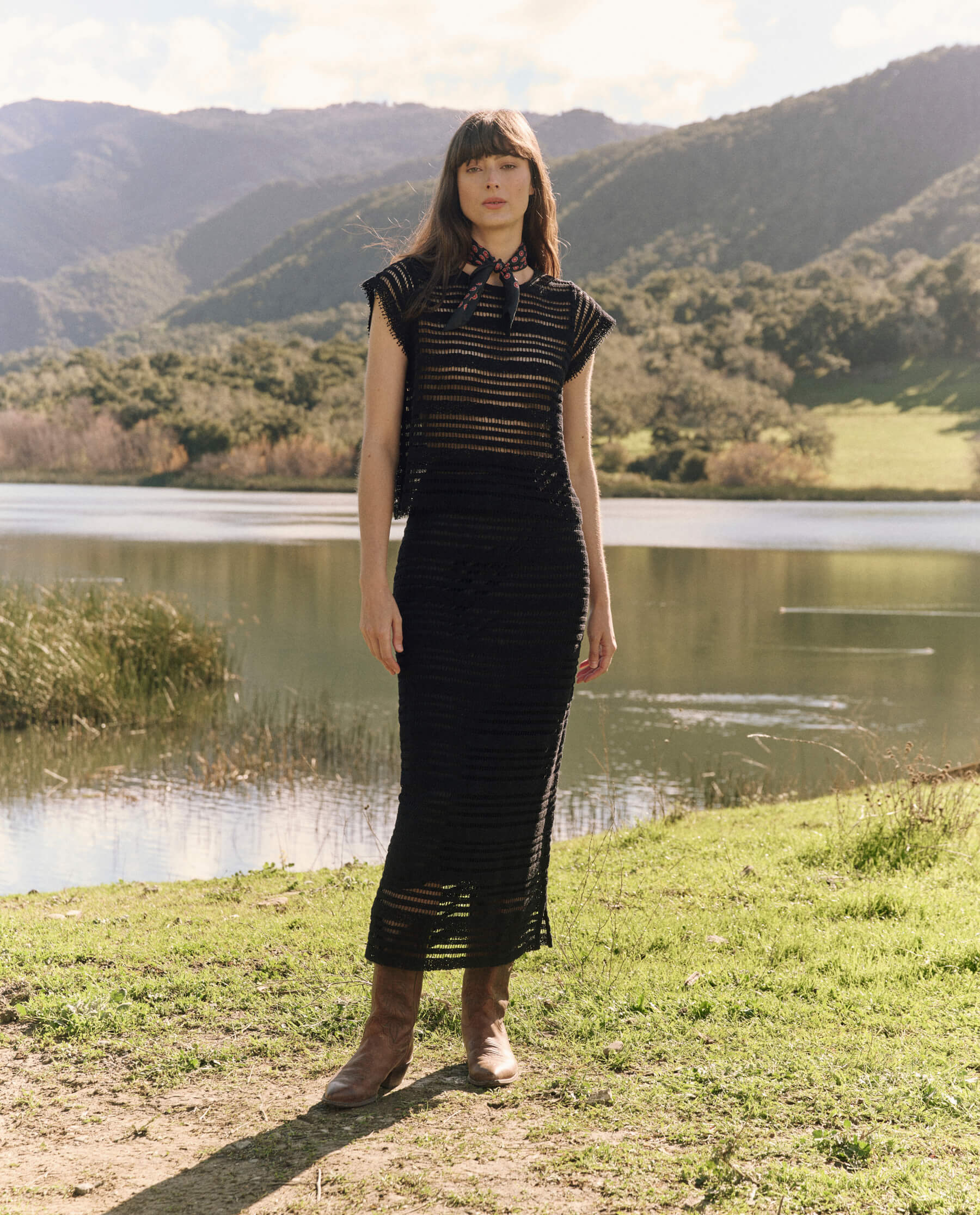 Elegant Black Pedestal Skirt for Women - High Waist Flared Midi Skirt - Perfect for Office, Party & Special Occasions