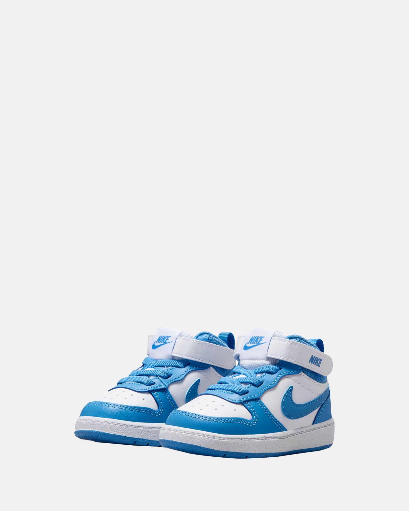 Court Borough Mid 2 Infant Sneakers - White & Blue Beyond - Comfortable Toddler Shoes for Boys & Girls - Perfect for Playtime, School & Everyday Wear