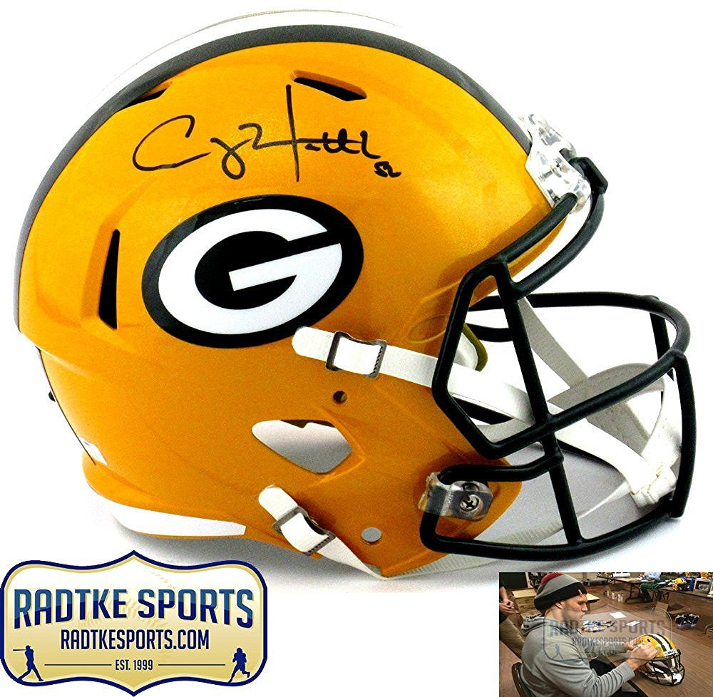 Clay Matthews Autographed Green Bay Packers Riddell Revolution Speed NFL Helmet - Signed Full Size Football Collectible for Fans, Man Cave Decor, Sports Memorabilia Display