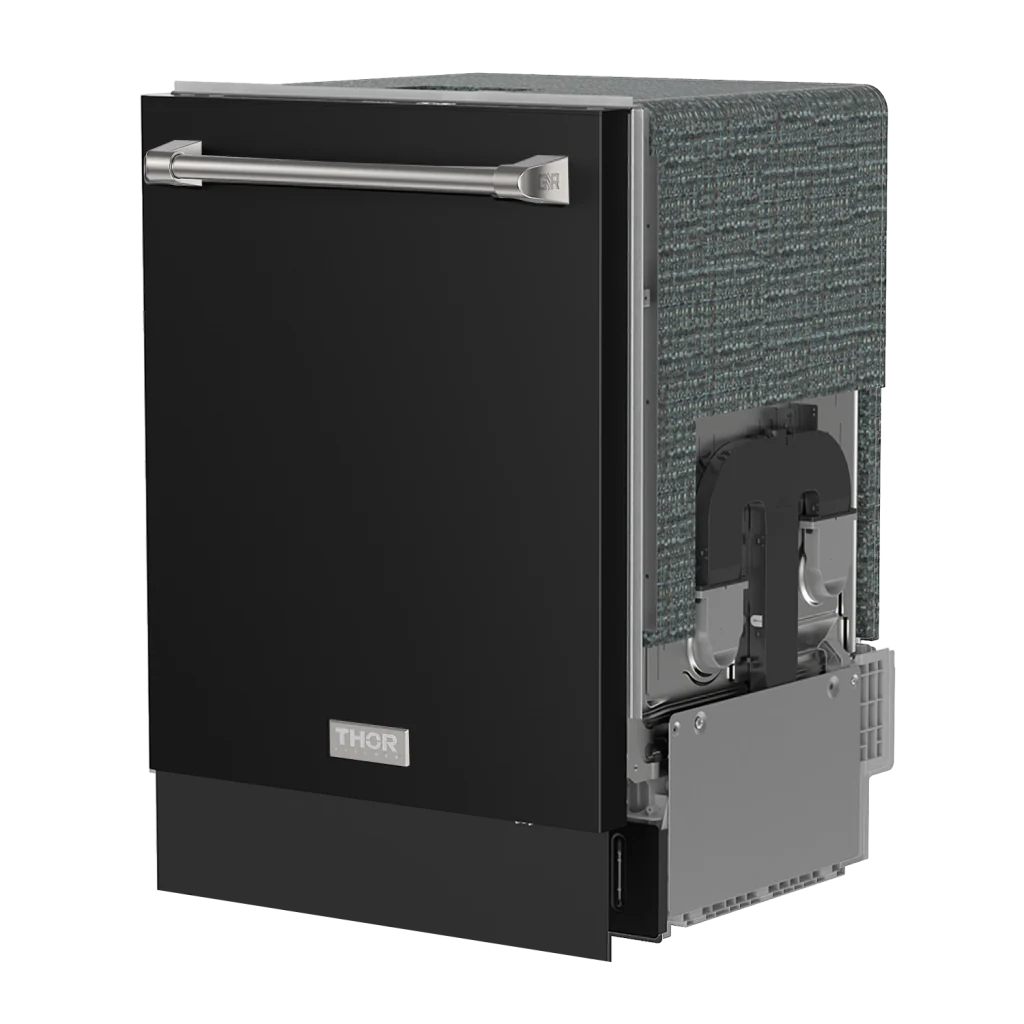 Gordon Ramsay by THOR Kitchen 24 Inch Built-In Dishwasher - Matte Black Stainless Steel (Model DW24X8BA00 SS) | Perfect for Modern Kitchens & Open Concept Homes