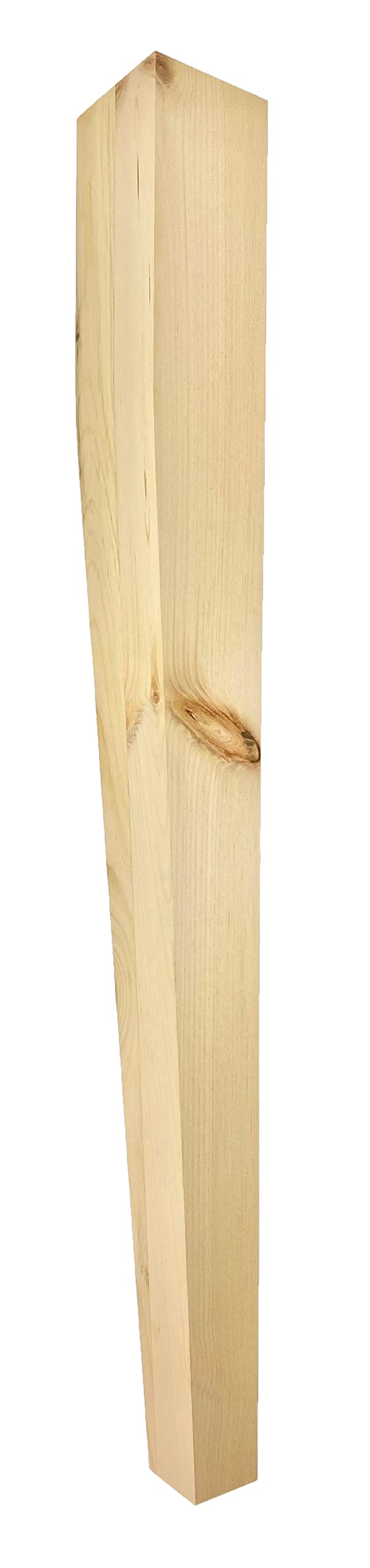 2-Sided Tapered Pine Wood Island Leg - 34.5