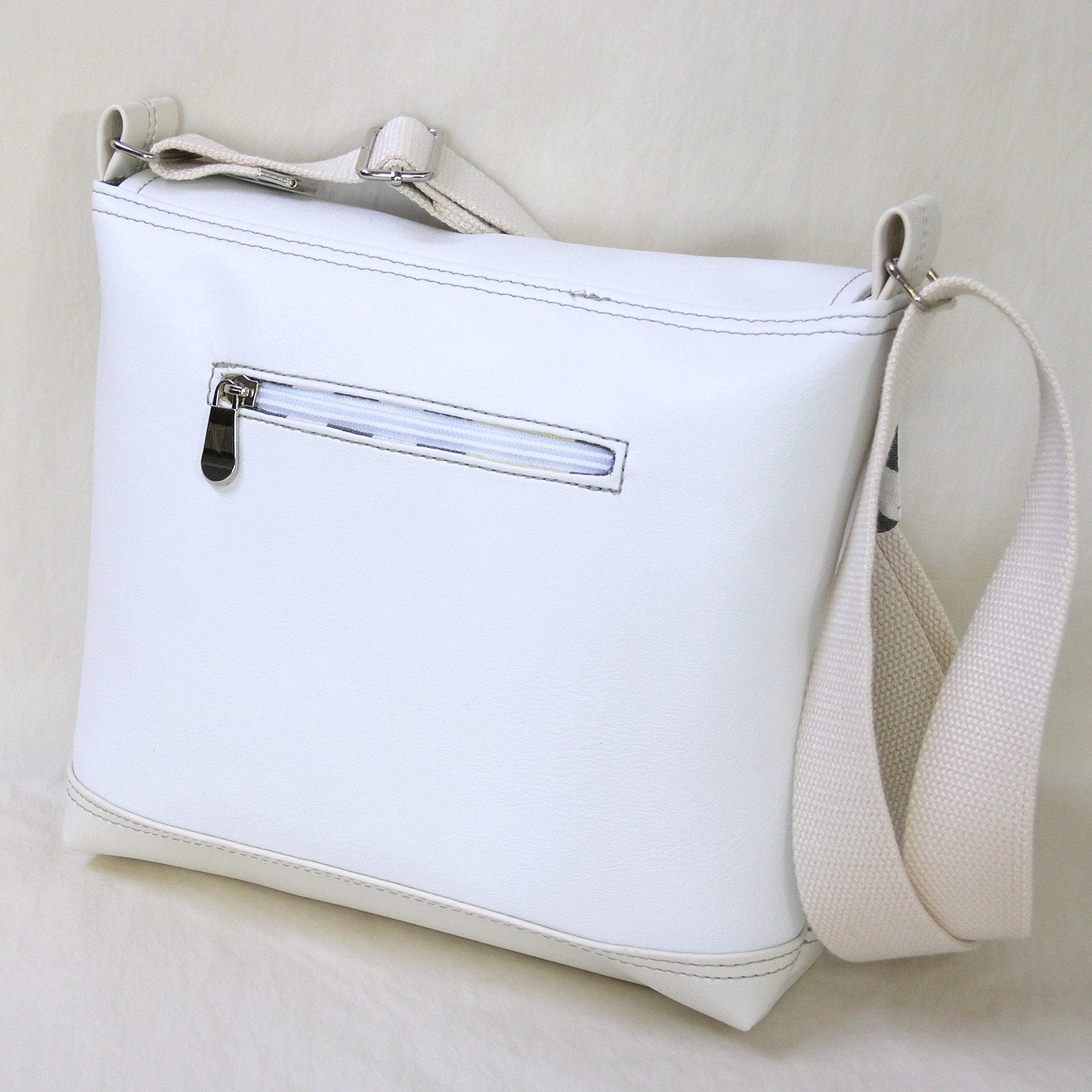 Stella Crossbody Messenger Bag for Women - Snow White Faux Leather Shoulder Bag - Perfect for Work, Travel & Everyday Use