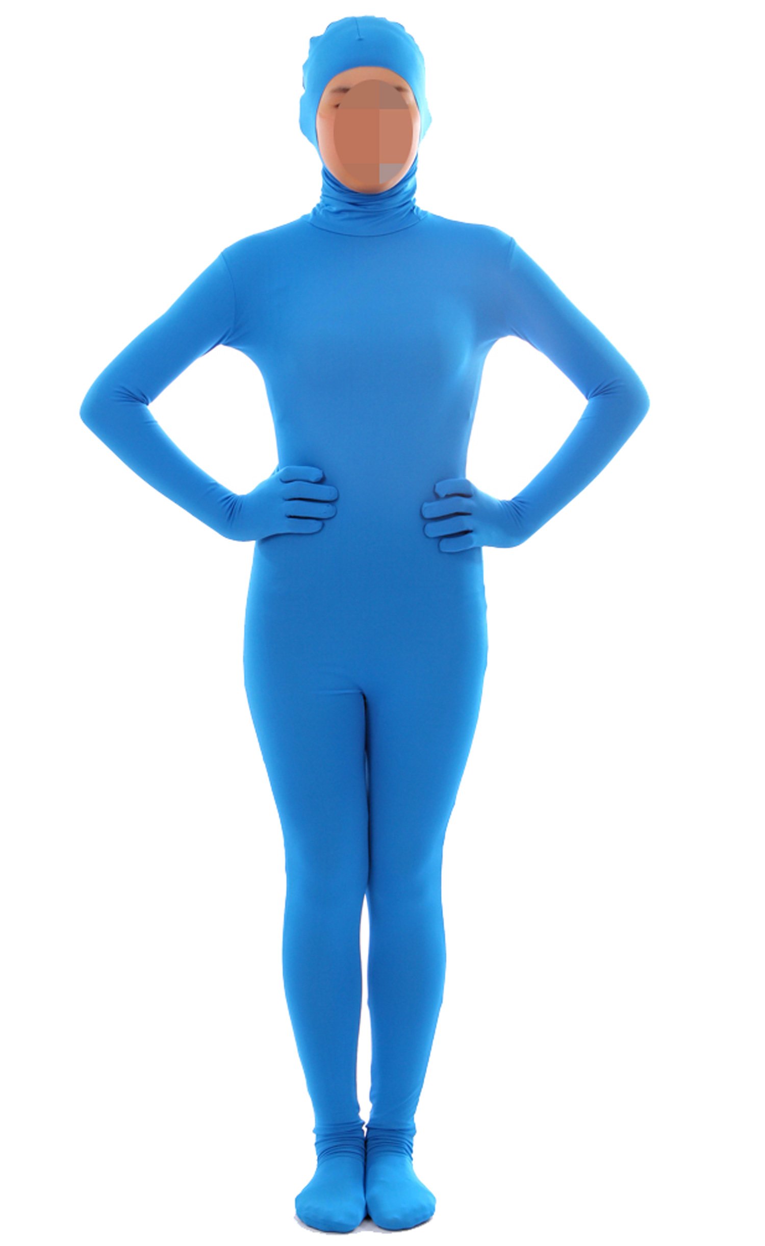 VSVO Face Open Spandex Zentai Full Body Suit - Stretchy Costume for Cosplay, Dance & Performance - Perfect for Halloween, Parties & Stage Shows