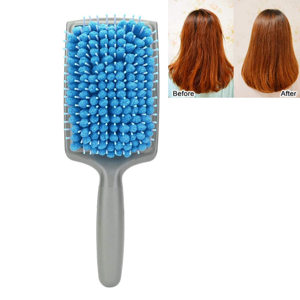 Cocoarm Quick-Dry Hair Brush - Anti-Static Microfiber for Scalp Massage & Styling (Blue)