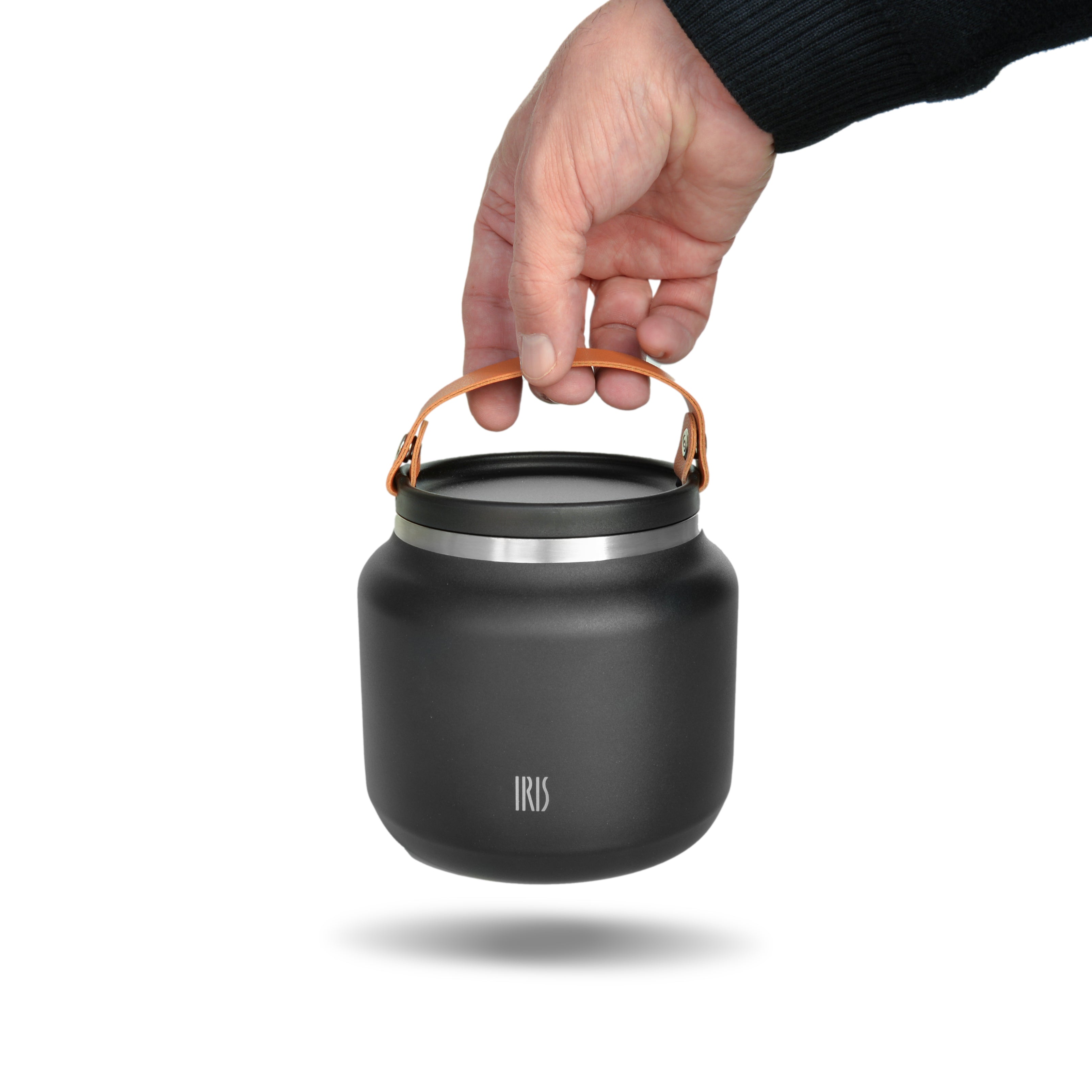 Insulated Food Flask with Handle - 700ml Black, Perfect for Lunch, Travel & Outdoor Activities