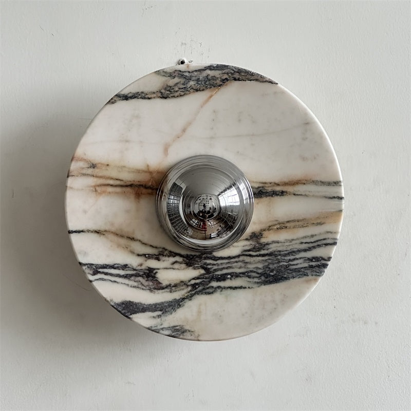 Calacatta Marble Wall Sconce Light - Modern Gold Finish Bathroom Vanity Lighting for Bedroom, Hallway & Living Room Decor