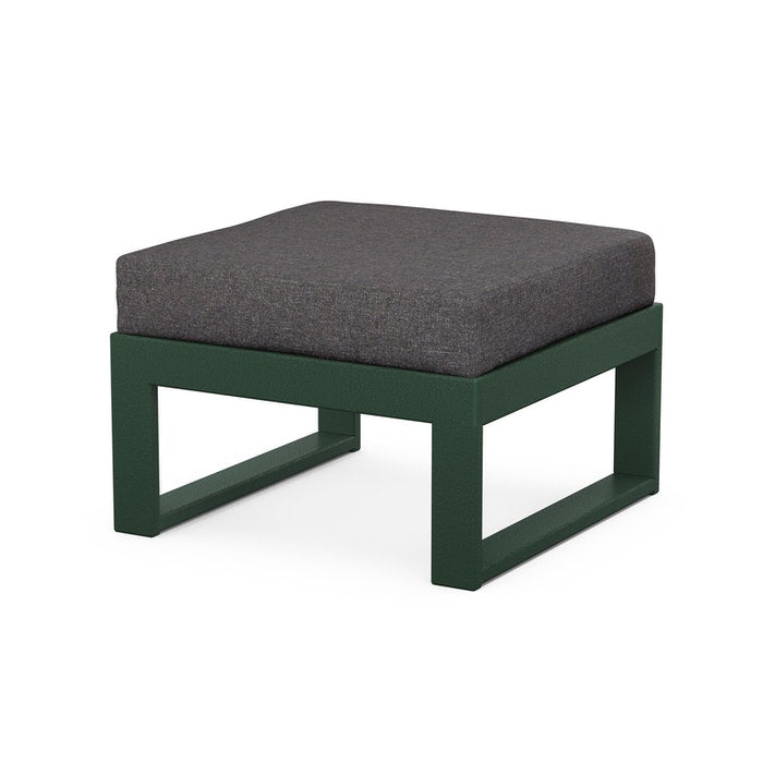 POLYWOOD Modular Outdoor Ottoman - Durable All-Weather Patio Furniture with Removable Cushion | Perfect for Poolside, Deck, Garden & Backyard Relaxation