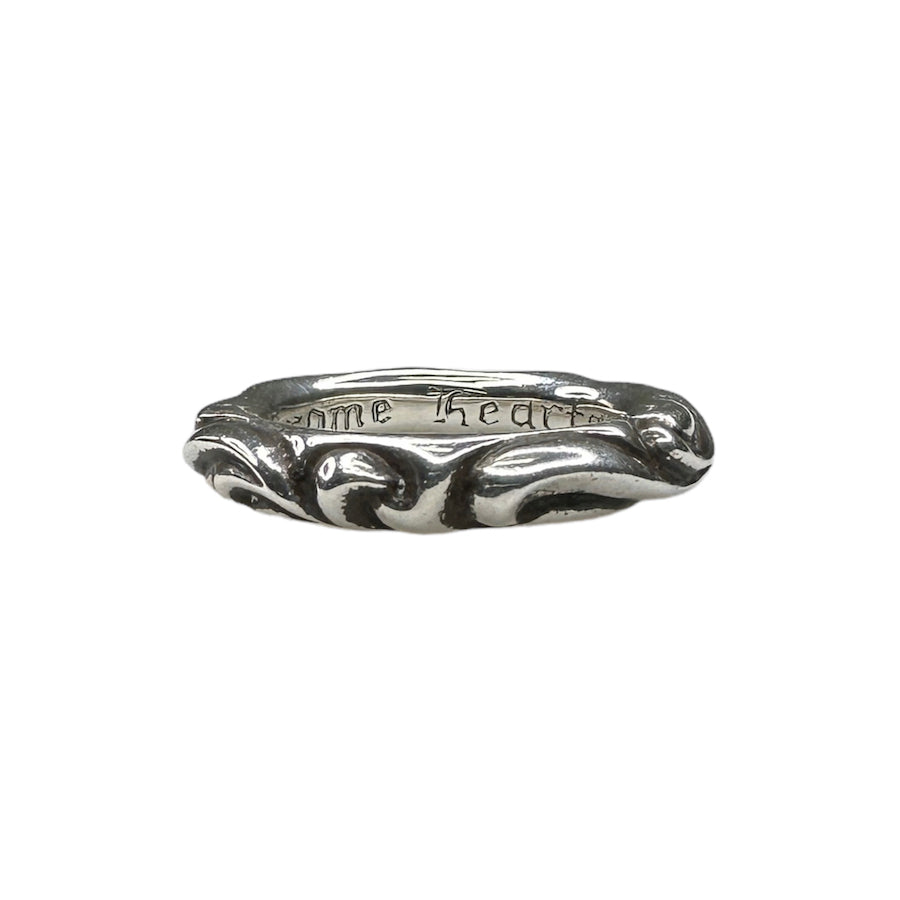 Chrome Hearts Scroll Band Ring - 925 Sterling Silver Jewelry for Men & Women | Gothic Punk Fashion, Wedding Bands, Gift Ideas
