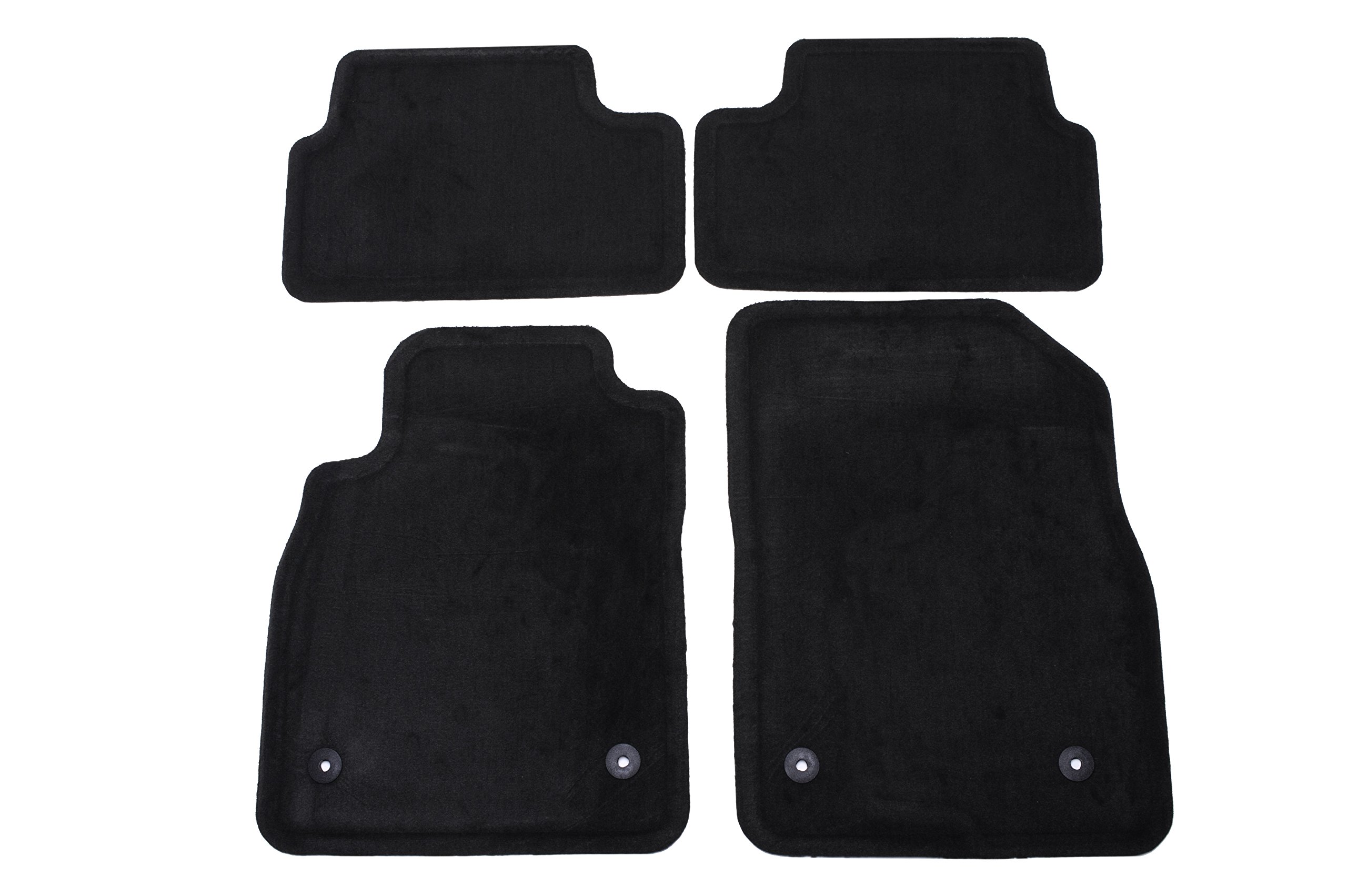 Premium GM Carpeted Floor Mats Set - Front & Rear, Jet Black - All-Weather Protection & Comfort for Cars, Trucks & SUVs