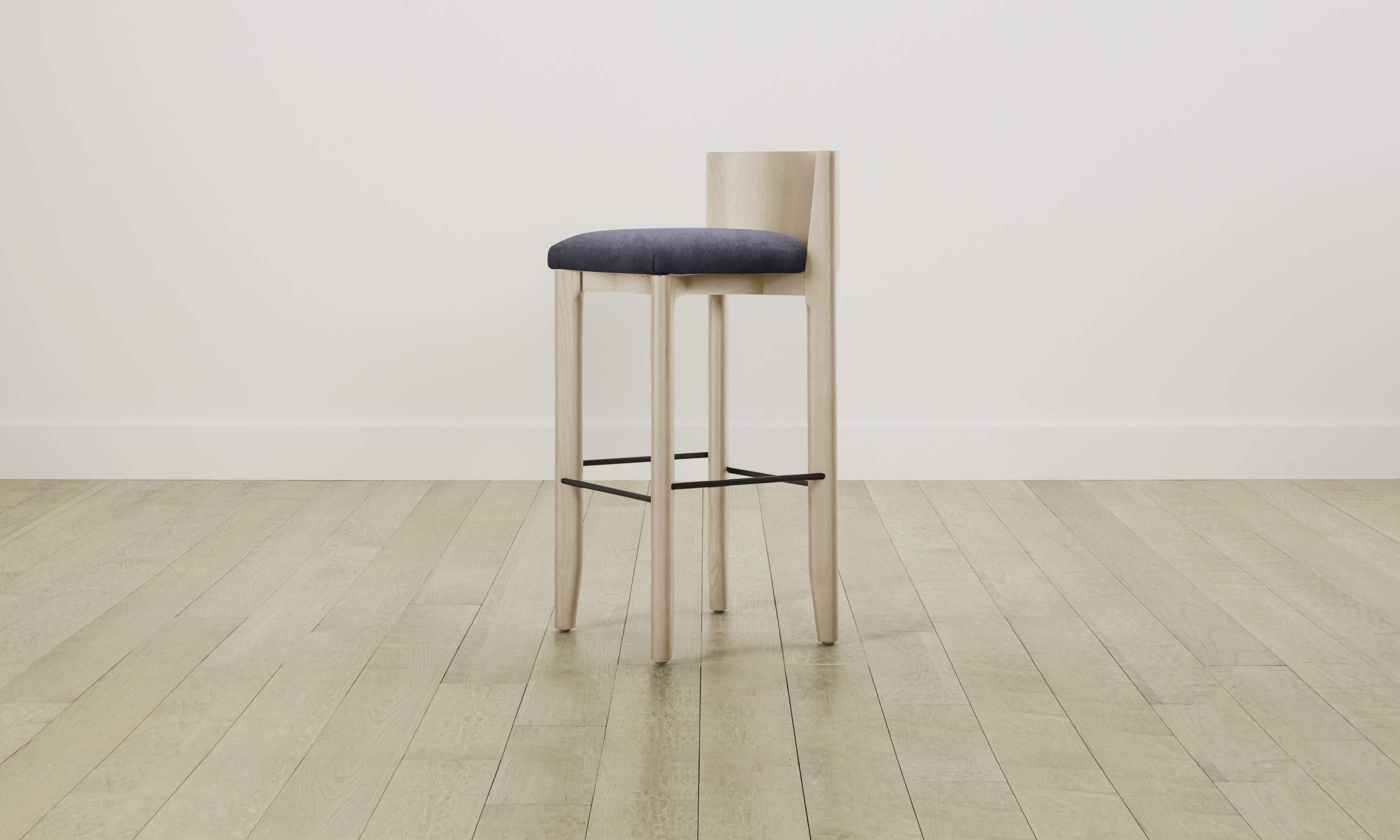 Delancey Bar & Counter Stool - Premium Performance Velvet Flannel Upholstery, Adjustable Height Modern Kitchen & Dining Stool for Home Bar, Breakfast Nook & Restaurant Use