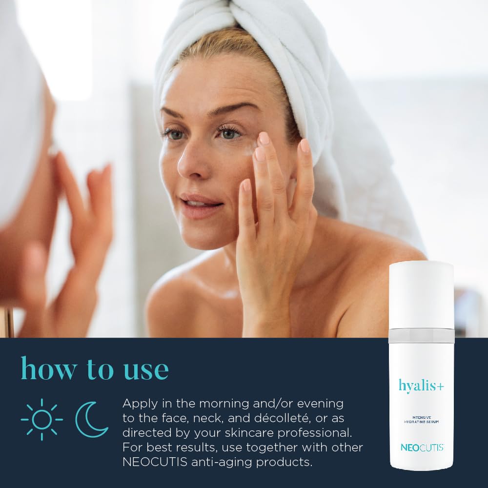 Neocutis Hyalis+ Intensive Hydrating Serum for Face | Anti-Aging, Oil-Free Moisturizer | Reduces Wrinkles & Fine Lines | Day & Night Skincare Routine