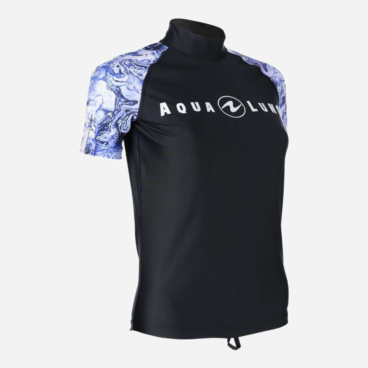 Aqua Lung Women's Short Sleeve Rash Guard - Aqua Purple & White UPF 50+ Sun Protection for Surfing, Swimming & Beach Activities