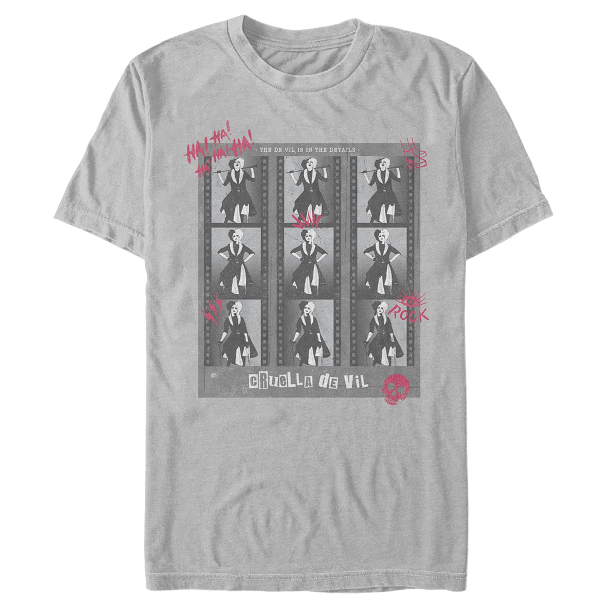 Fifth Sun Men's Cruella Photo Negatives Graphic T-Shirt | Soft Cotton Tee for Casual Wear & Disney Fans | Perfect for Movie Nights, Cosplay & Everyday Outfits