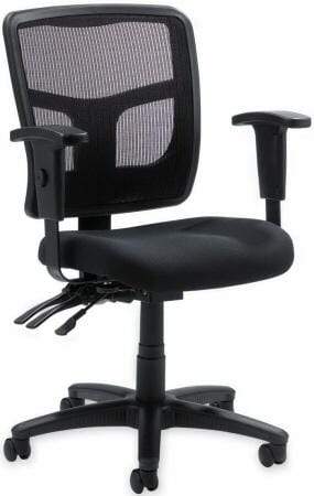 Lorell 86201 Ergonomic Mesh Office Chair with Adjustable Height, Lumbar Support & Swivel Base - Perfect for Home Office, Gaming & Workspaces