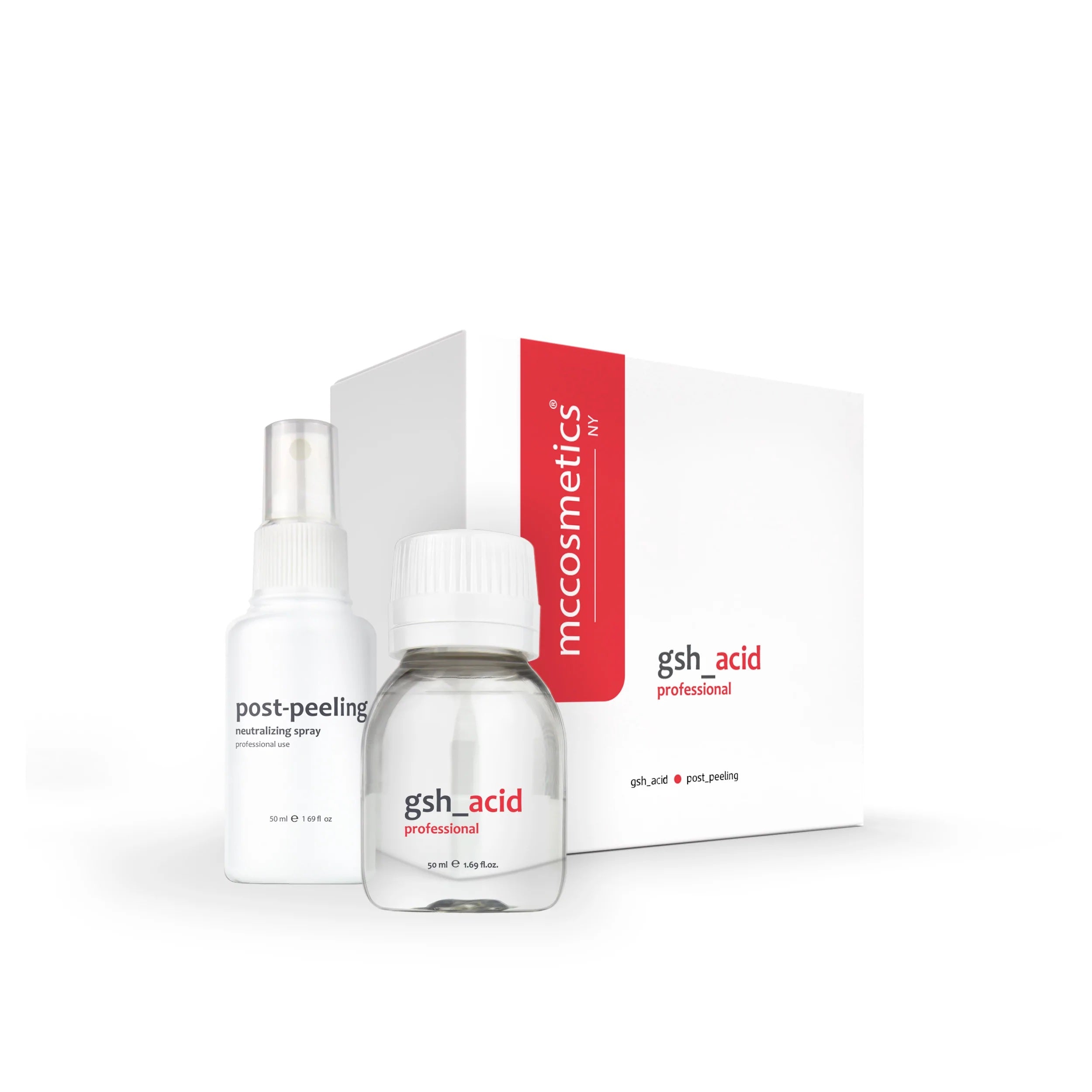 MCCosmetics NY | GSH Acid Peel Kit with Neutralizing Spray - Professional Chemical Peel for Face, Brightening & Exfoliating Treatment - Perfect for At-Home Skincare & Post-Peel Care