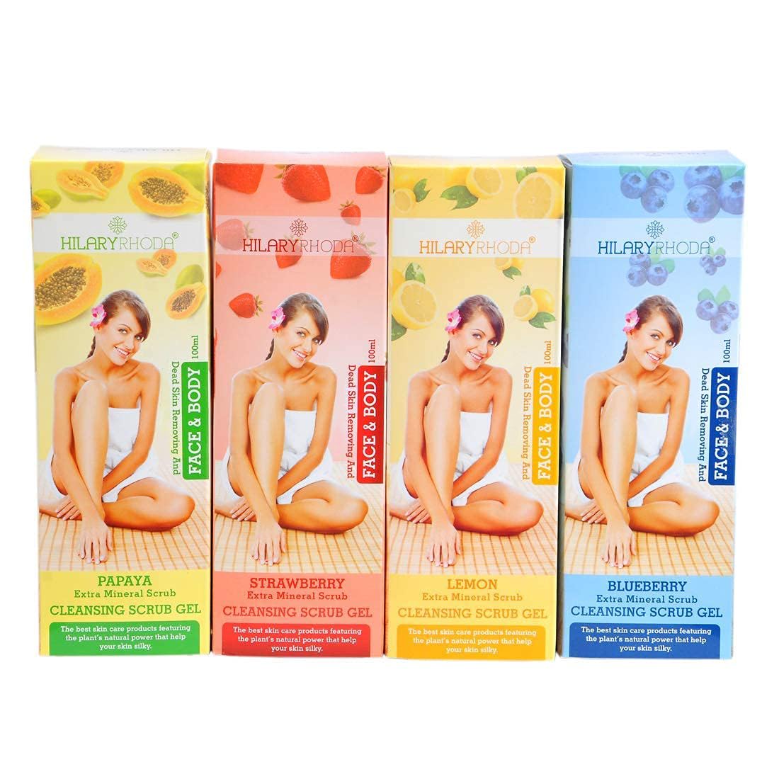 RATAVA Exfoliating Face & Body Scrub Gel - Dead Skin Remover, Deep Cleansing Scrub for Women & Girls - 1pc (Random Flavor) - Perfect for Spa Day, Pre-Shave Prep & Post-Workout Refresh
