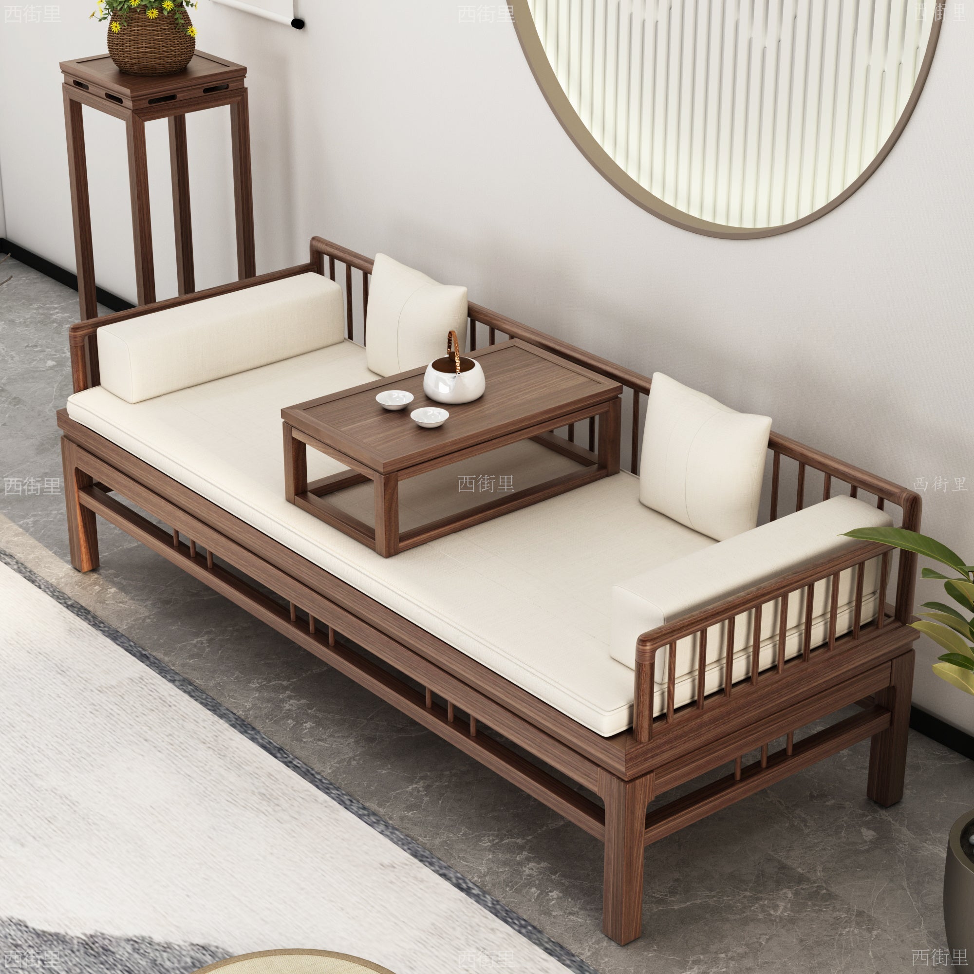 HOPE SHERATON Classic Daybed Sofa Bed - Convertible Sleeper with Trundle for Guest Room, Living Room & Small Spaces