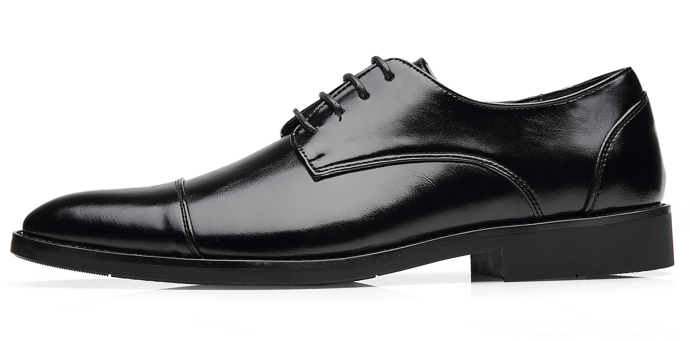 Men's Classic Wingtip Oxford Dress Shoes - Formal Cap-Toe Lace-Up Business Shoes for Office, Wedding & Special Occasions