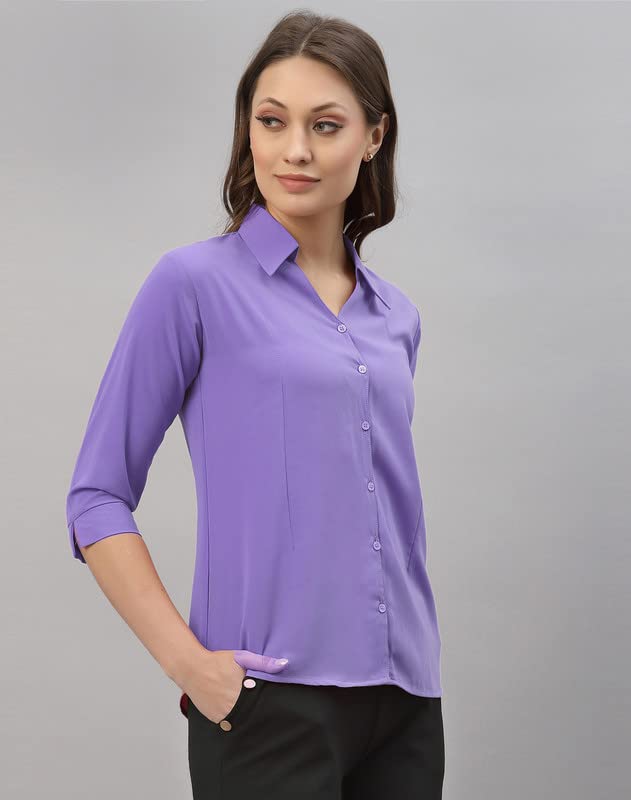 Selvia Women's Solid Color Regular Fit Casual Shirt - Perfect for Office Wear, Daily Outfits & Business Casual Occasions