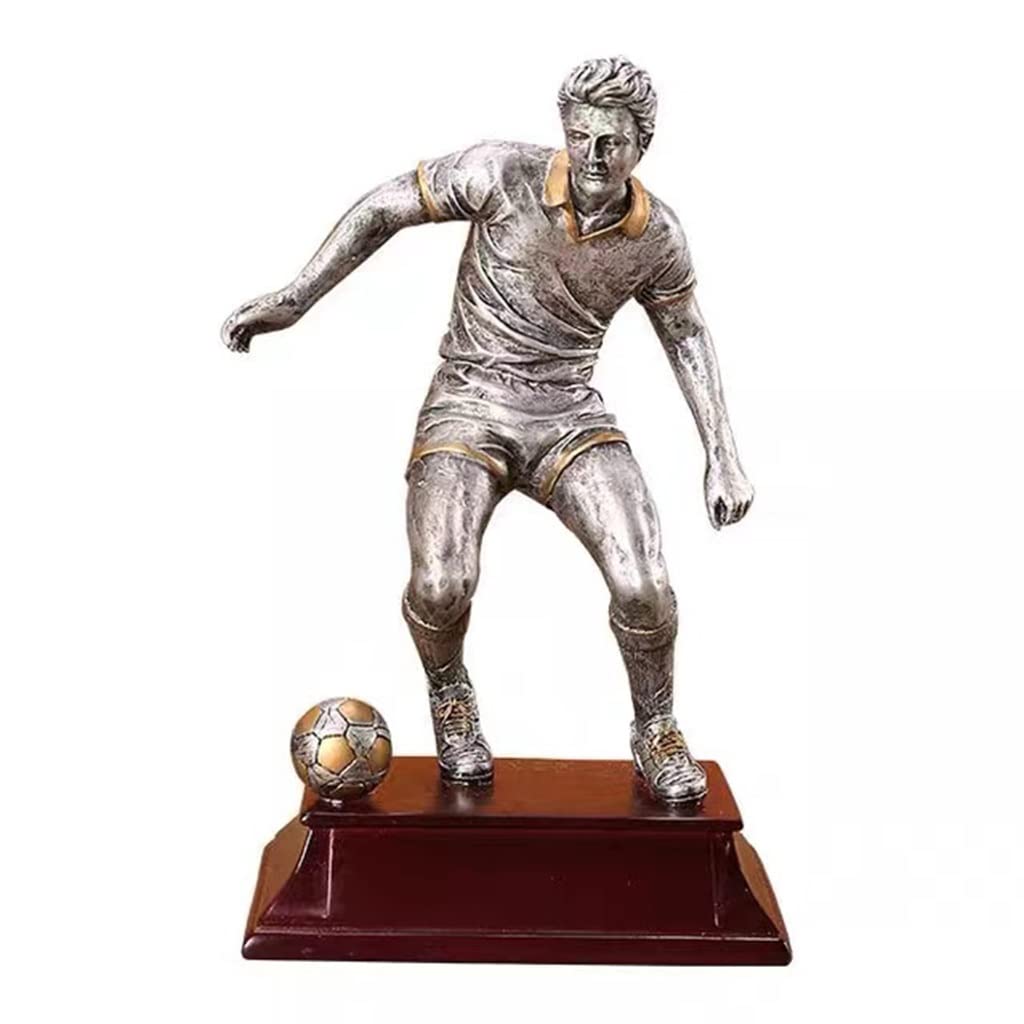 BOFANGSM Custom Football MVP Trophy Award - Golden Boot Player Statue for Soccer Awards, Excellent Forward Recognition, Personalized Engraving Souvenir | Perfect for Tournaments, Banquets & Fan Gifts