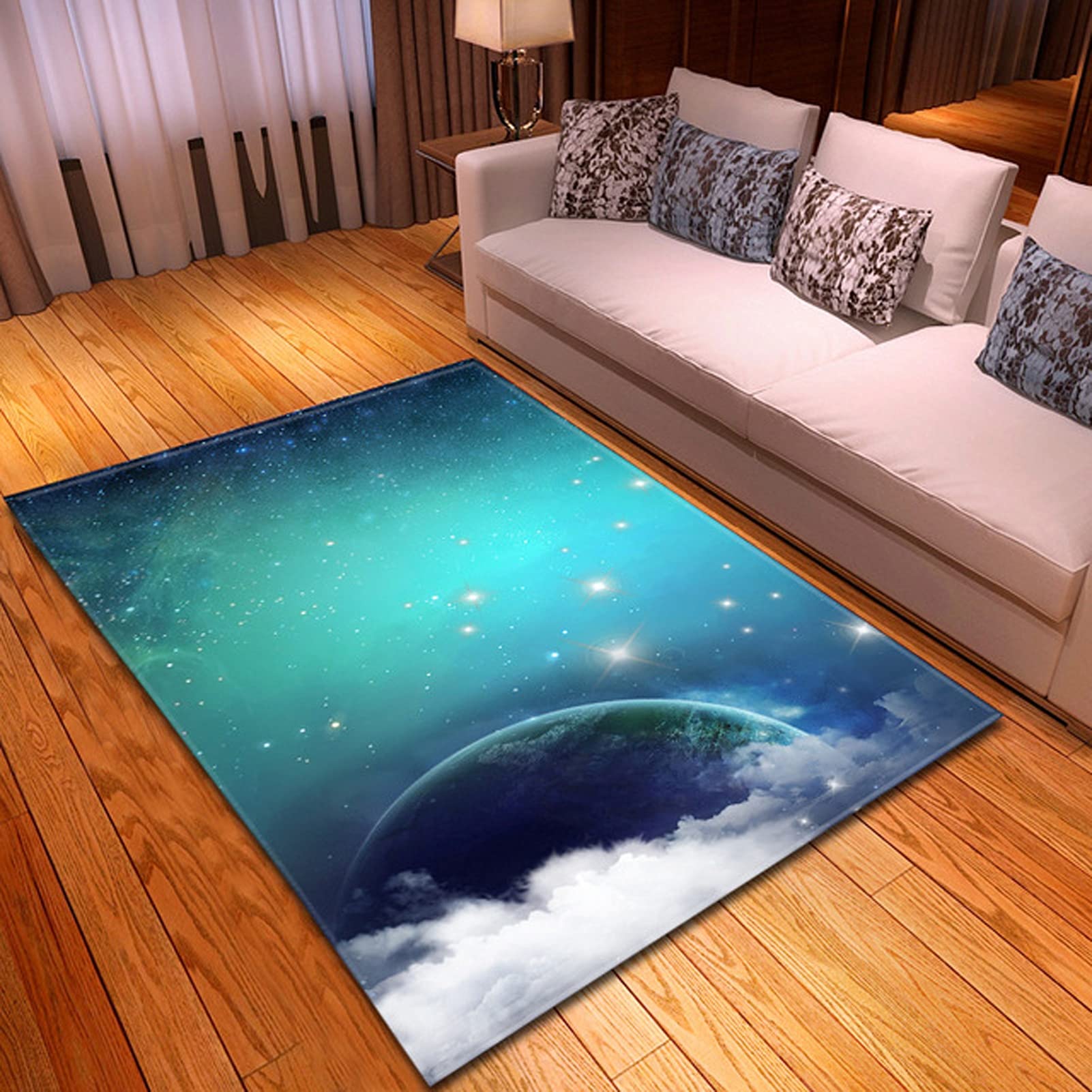 Stylish Modern Non-Slip Rectangular Area Rug - 48x72 Inch Soft Living Room Carpet, Bath Mat & Doormat with Artistic Design for Home Decor | Perfect for Bedroom, Hallway & Entryway