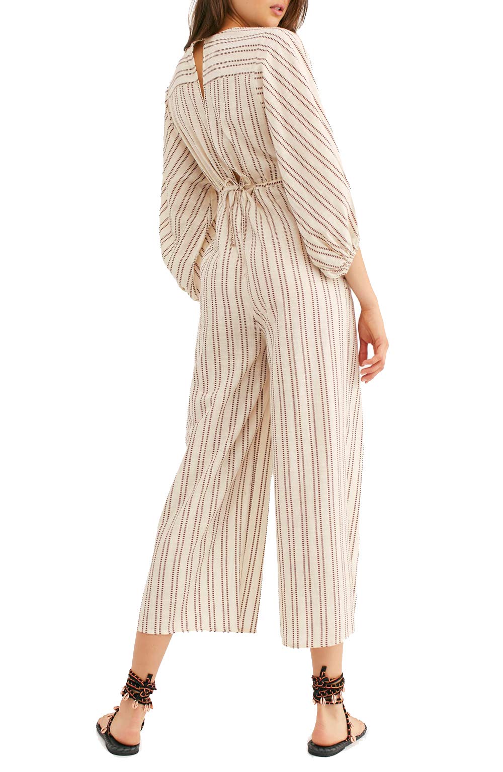 Free People Kenny One-Piece Jumpsuit for Women - Ivory Romper (Size M) | Boho Chic Summer Outfit for Beach, Music Festivals & Casual Wear