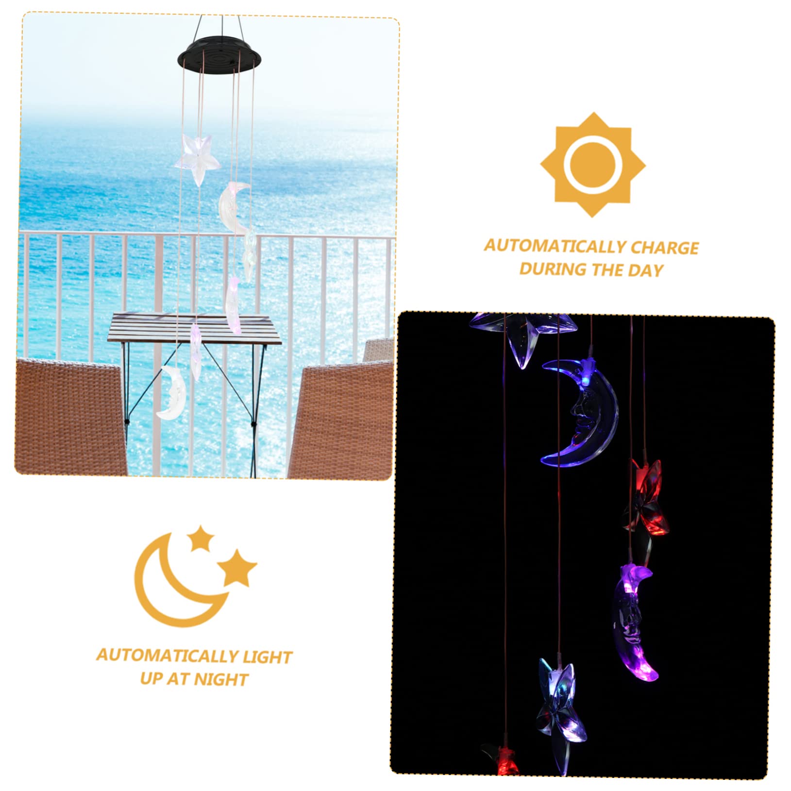Solar Wind Chime Light - Outdoor Garden Hanging LED Wind Bell with Solar Power for Patio, Yard, and Porch Decoration | Weather-Resistant & Energy-Efficient