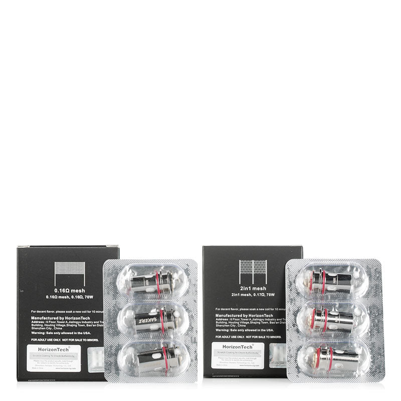 Horizon Sakerz & Sakerz Master Replacement Coils - 3 Pack - Compatible with Horizon Sakerz Tanks - Perfect for Vaping Enthusiasts & Cloud Chasers