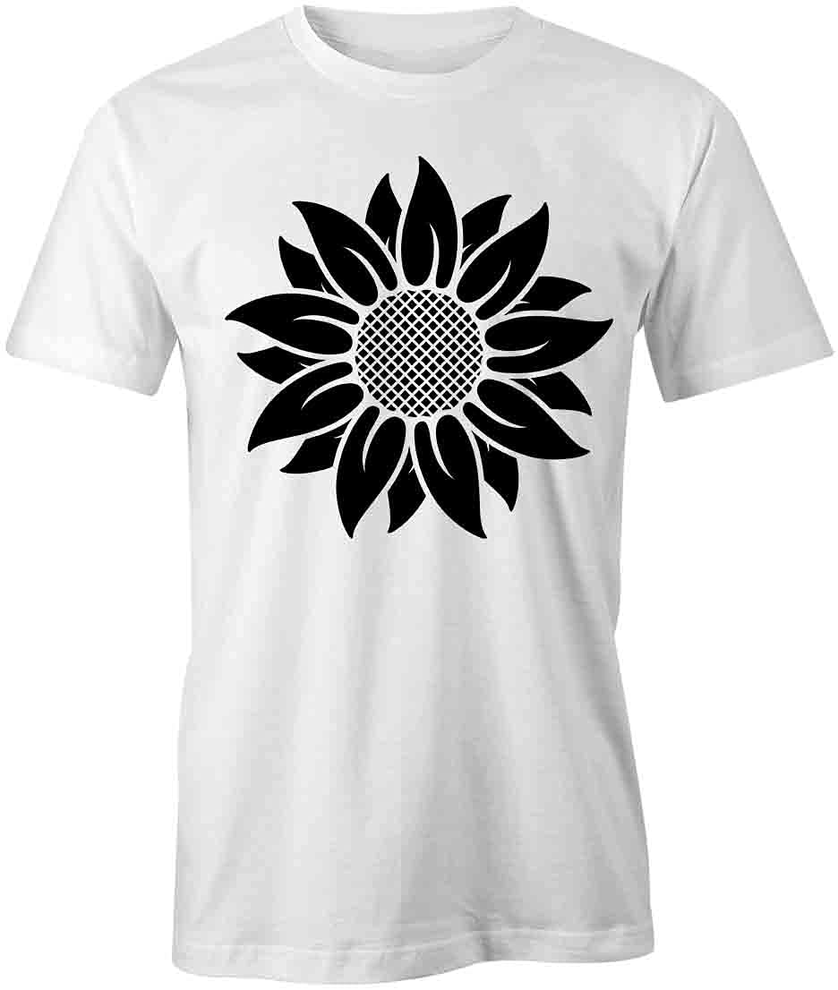 Sunflower Printed T-Shirt for Women - White Graphic Tee with Floral Design | Casual Wear, Summer Outfits, Beach Vacation Style