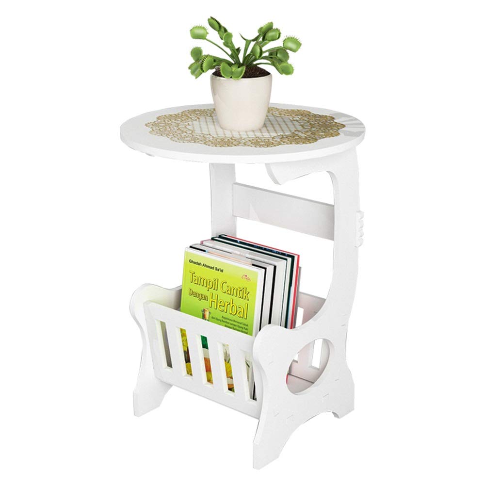 Nordic Style Bedside Table with Storage Basket - Modern Nightstand for Bedroom, Living Room & Office - 18.5