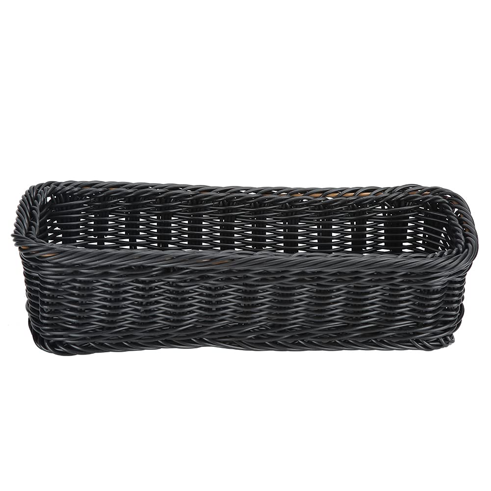 Shanrya Durable Storage Basket - Large Black Fork & Spoon Holder for Kitchen, Restaurant, Home - Portable Tableware Organizer (11