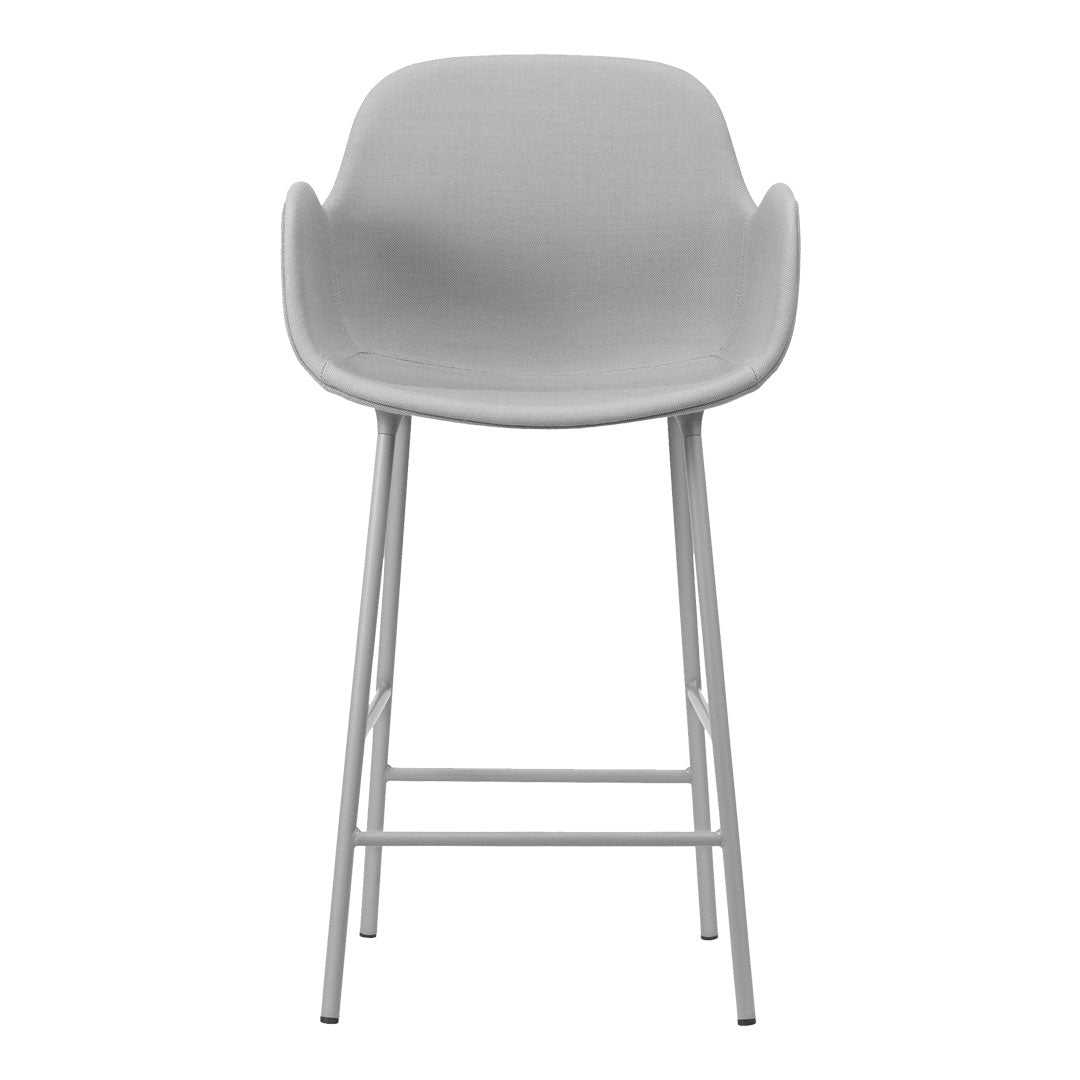 Form Counter Armchair - Fully Upholstered Modern Bar Stool for Kitchen Island, Breakfast Nook & Home Bar Seating