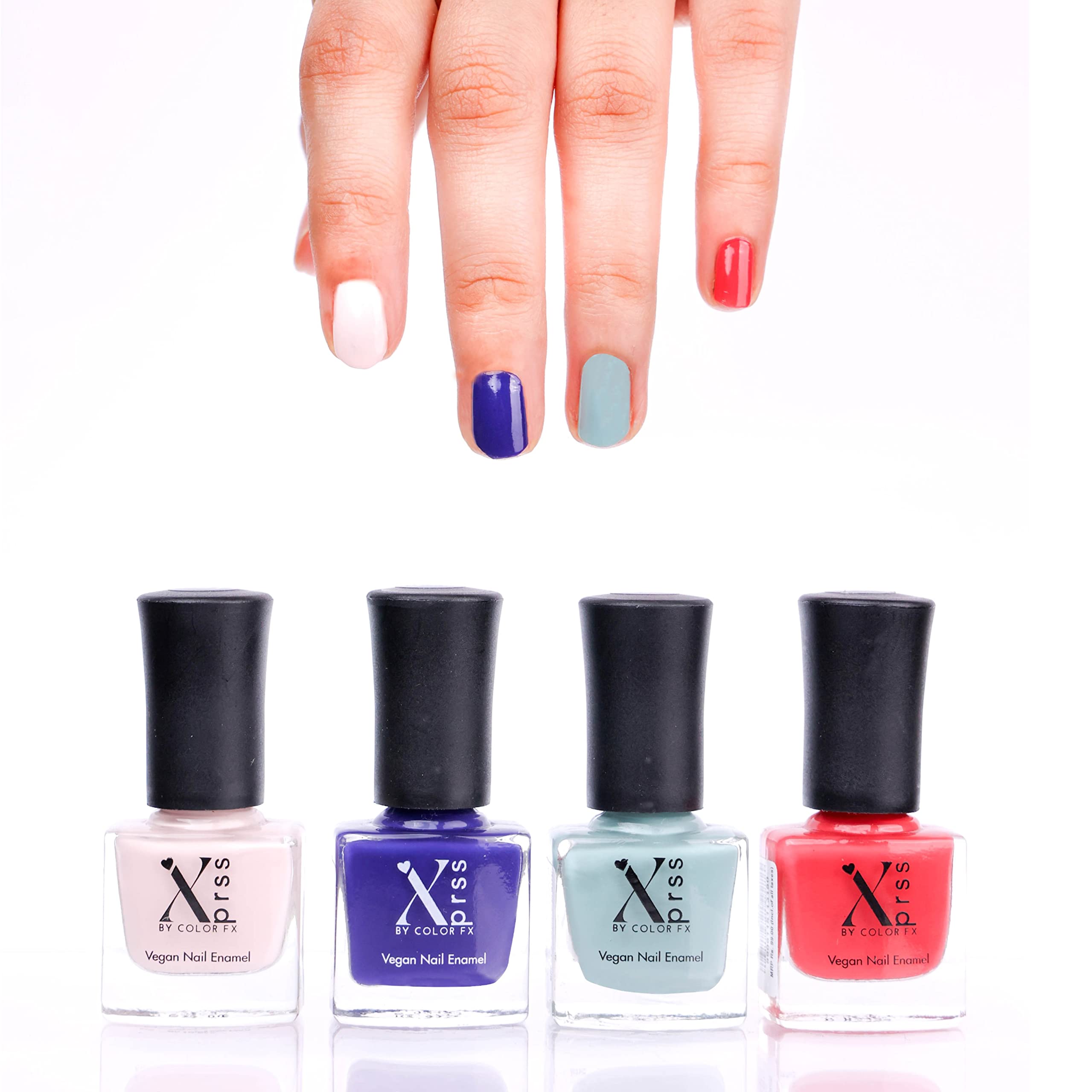 Vegan Non-UV Gel Nail Polish Set - Topaz Green & Periwinkle Blue | Glossy Gel-Like Finish | 21 Toxin-Free Formula | Long Lasting & Non-Yellowing | Perfect for Manicures, Pedicures & Nail Art | Salon-Quality at Home