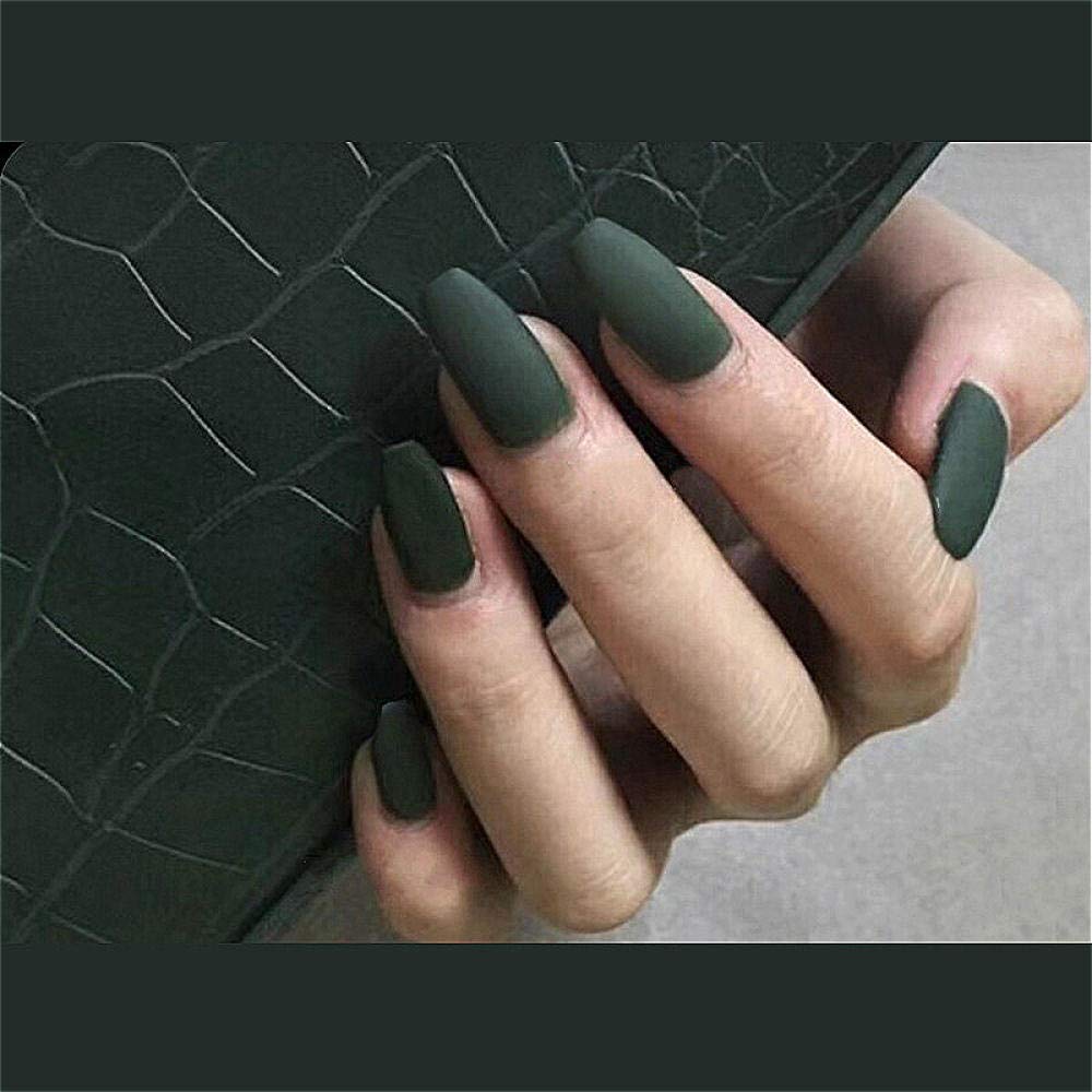 Matte False Nails 24pcs - Long Tip Pure Color Nail Extensions | Popular Nail Art Designs | Perfect for Parties, Weddings & Daily Wear | Artificial Nails Accessories