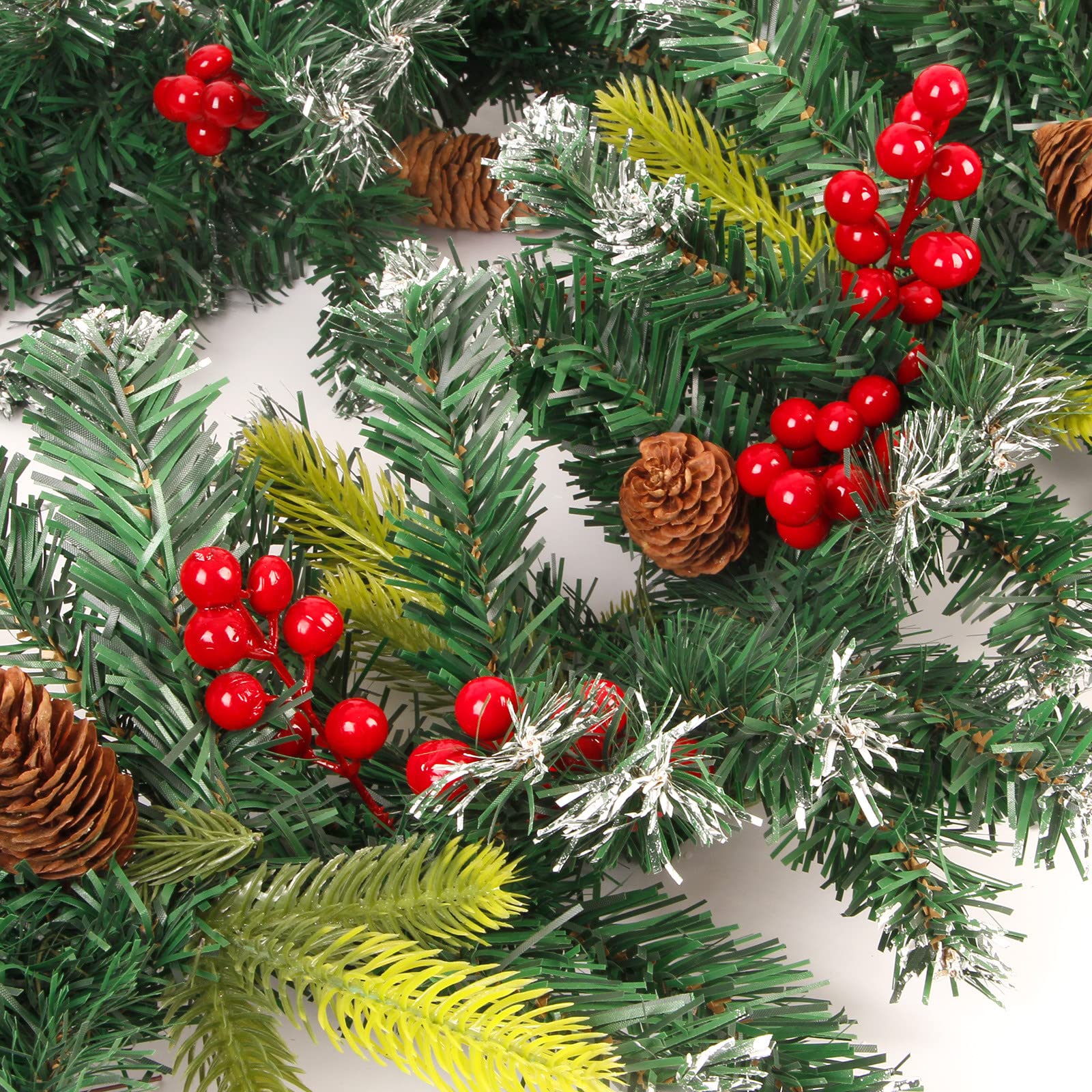 50 Pcs Artificial Red Berry Stems - Christmas Berry Picks for Holiday Crafts, DIY Home Decor, Wreaths, Centerpieces & Seasonal Floral Arrangements