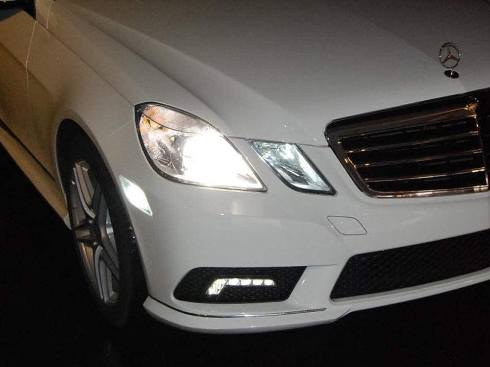 2010-2013 Mercedes W212 E-Class Clear Lens White LED Side Marker Lights - 4 Door Sedan Replacement for Enhanced Visibility & Style - Perfect for Night Driving & Custom Car Upgrades
