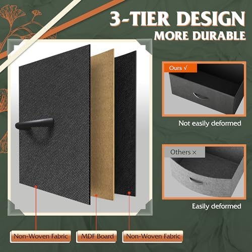 WLIVE 11-Drawer Fabric Dresser Storage Tower with Steel Frame & Wood Top - Tall Dresser Organizer for Bedroom, Closet, Hallway - Perfect for Clothes, Toys, and Home Organization