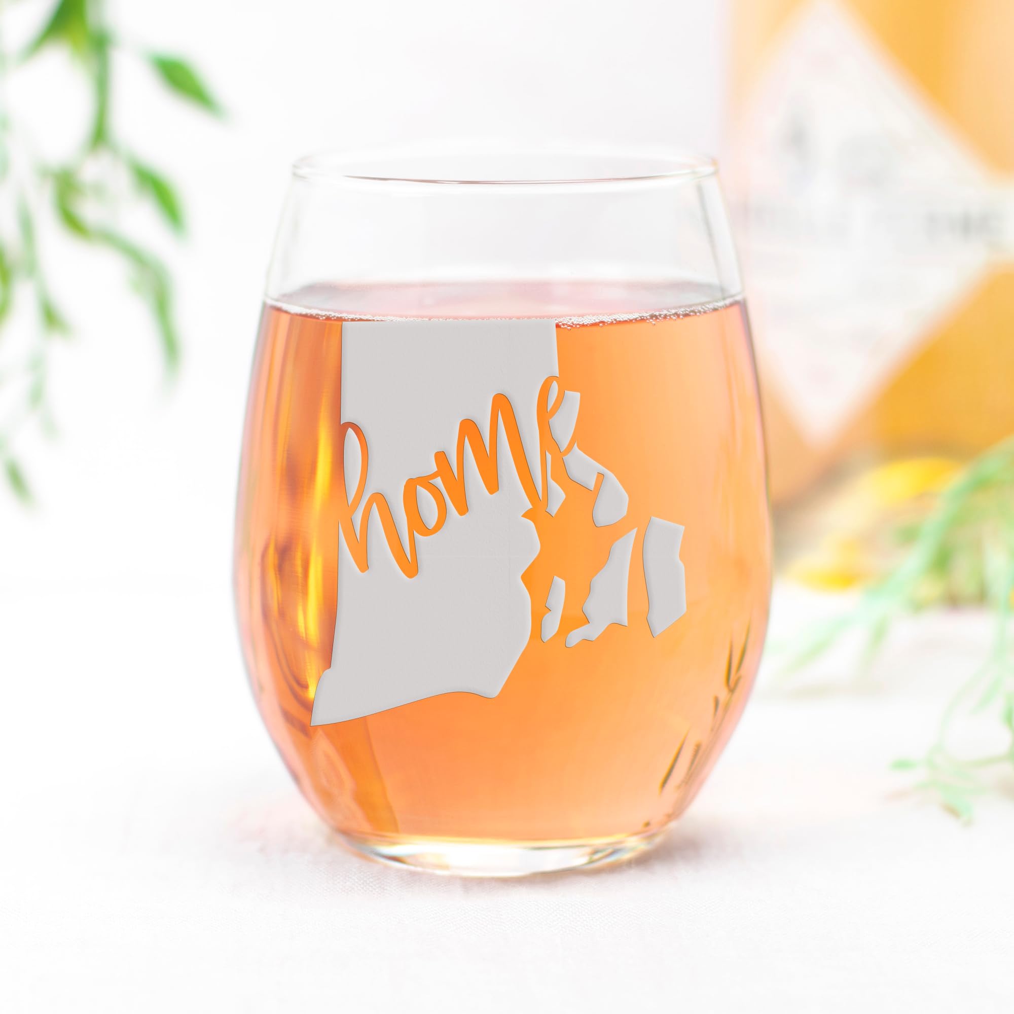 Rhode Island State Stemless Wine Glass - Perfect RI Gift for Wine Lovers, Unique Rhode Island Souvenir & Fan Merchandise | Great for Home Decor, Parties & Local Pride Gifting