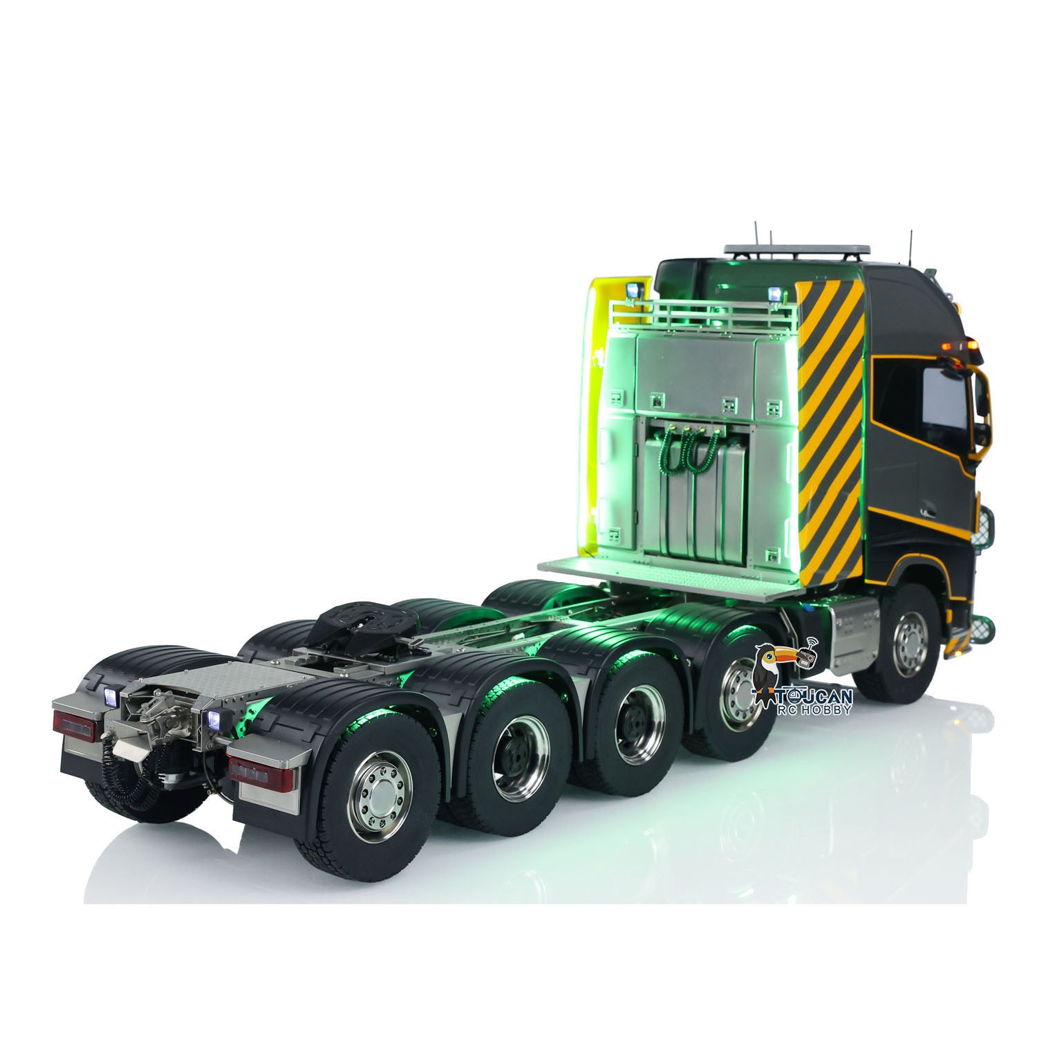 Unitru 02 FH16 1/14 Scale 10x10 Metal Chassis Remote Control Tractor Truck RTR RC Lorry Car Model with ST8 Radio, Battery, Smoke & Light - 3 Speed Modes for Off-Road Racing & Collectors