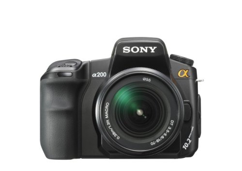 Sony DSLR-A200 Digital SLR Camera with 10.2MP, 18-70mm Lens - Black | Professional Photography for Beginners, Travel & Portrait Shots