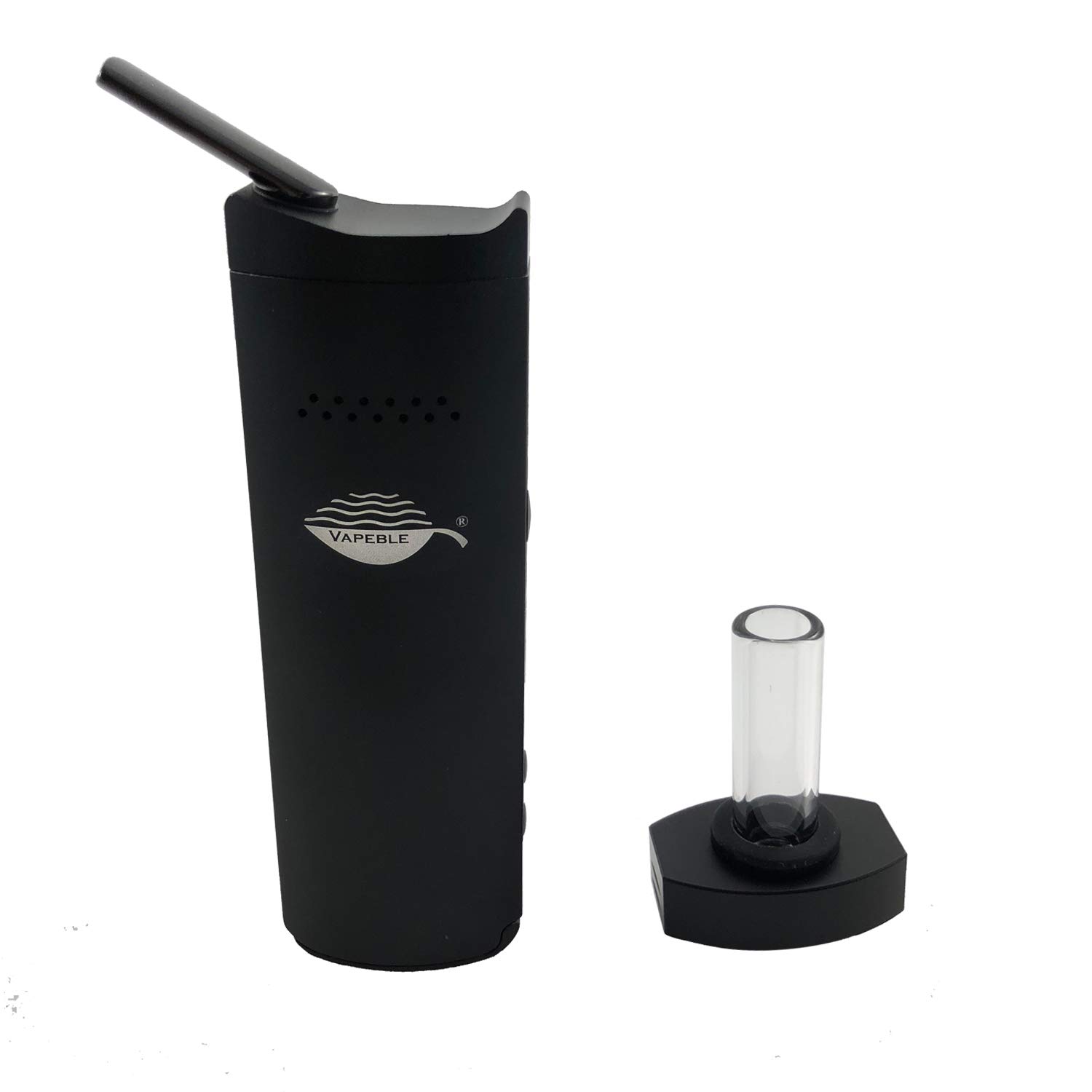 Premium Vaporizer for Herbs, Resins & Oils - Wolke Vapeble with Glass Mouthpiece, Metal Body, Replaceable 3200mAh Battery, OLED Display & Adjustable Temp Control - Perfect for Home Use, Travel & Relaxation