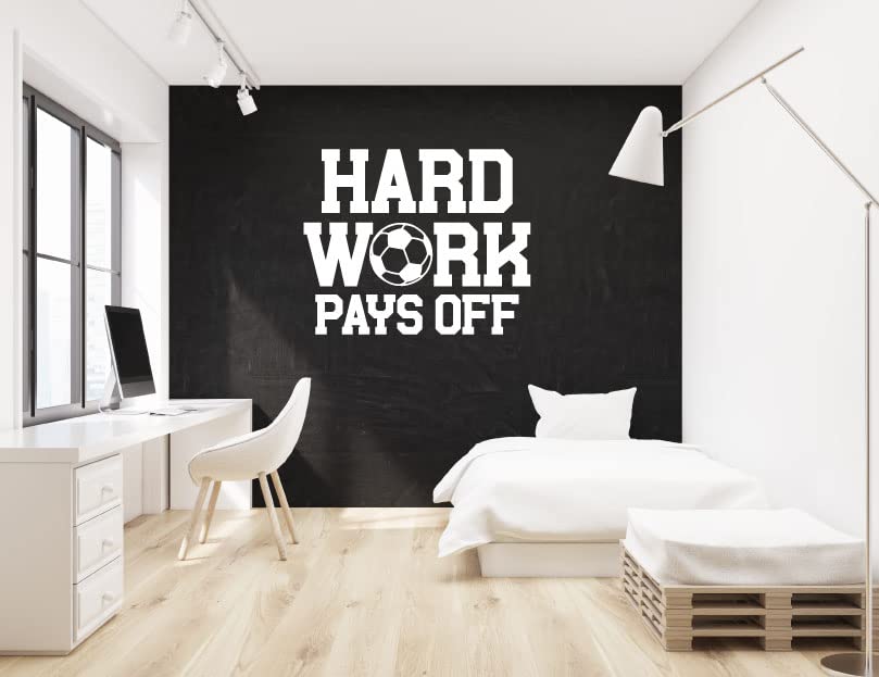 Custom Soccer Vinyl Wall Decal - Personalized Home & Gym Decor with Inspirational Sports Quote - 