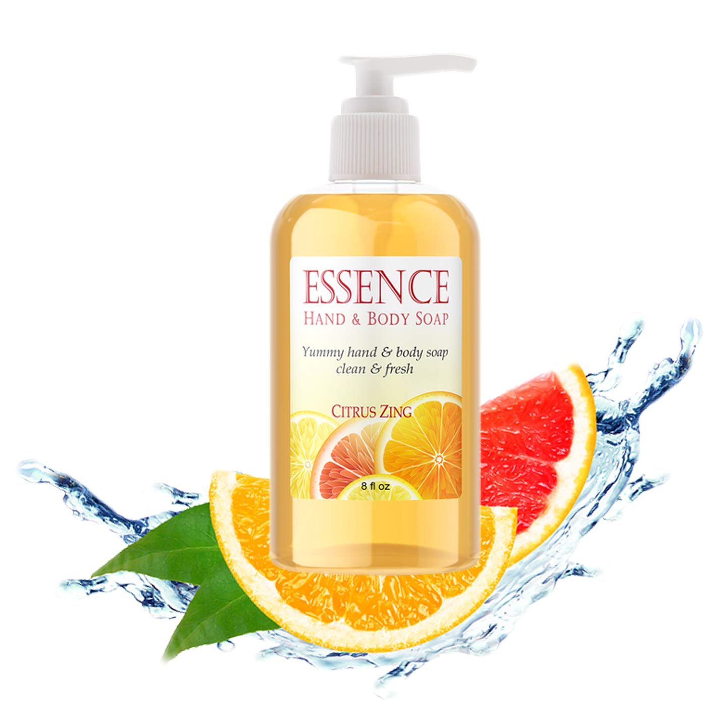Deluvia Organic Aloe & Vitamin E Hand Soap and Body Wash with Rosemary Extract & Citrus Essential Oils - Refreshing Citrus Zing Scent for Daily Hand Cleansing & Body Wash | Perfect for Home, Gym & Travel Use