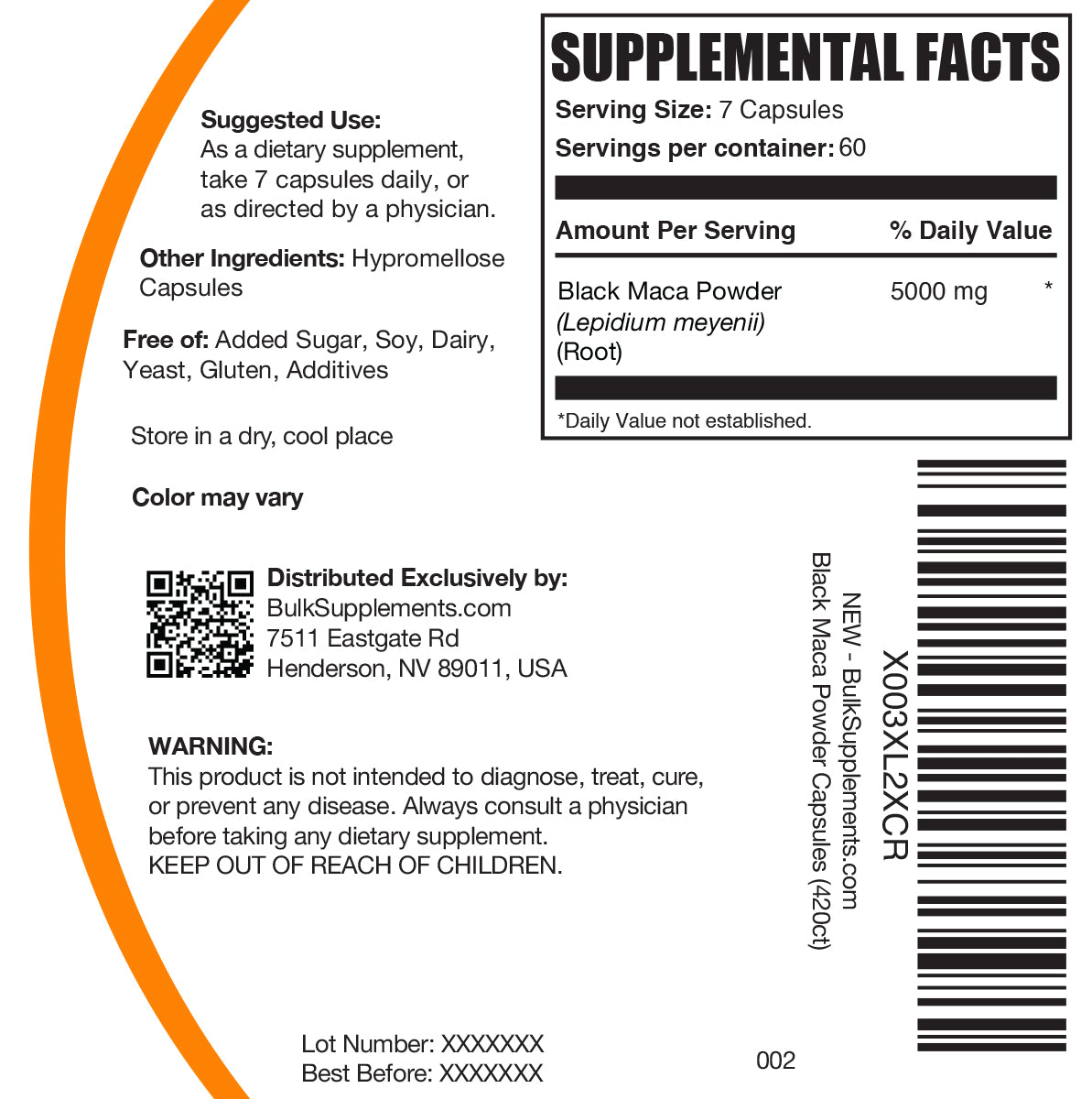 Premium Black Maca Root Capsules for Energy & Vitality - 100% Pure Peruvian Maca Supplement for Men & Women - Boost Stamina, Libido & Hormonal Balance - Ideal for Fitness, Stress Relief & Natural Wellness
