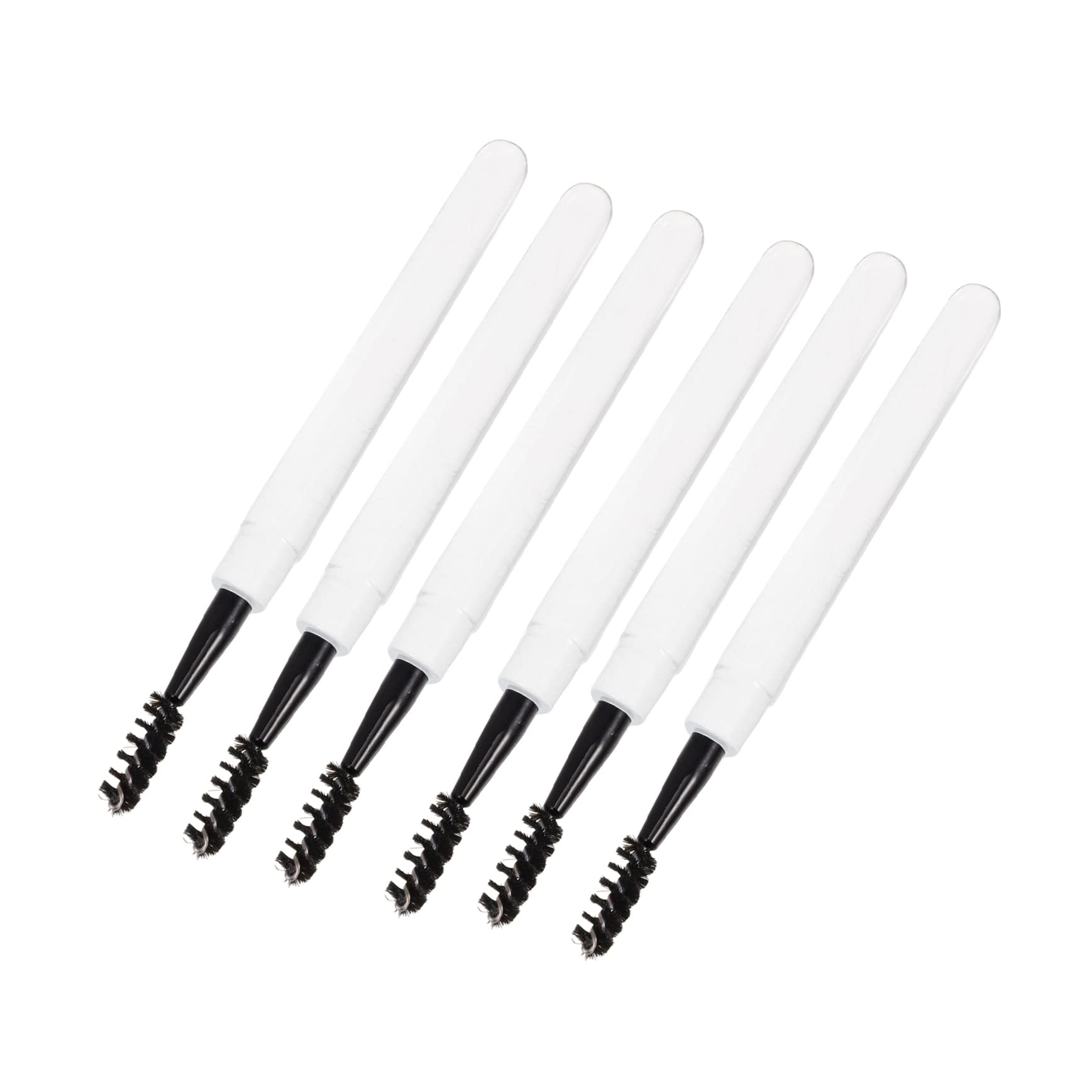 FOMIYES 6-Piece Luxury Eyelash Mascara Brush Set with Eyebrow Curler - Professional Lash Makeup Applicator for Eyelash Root Purification & Beauty Routine - Perfect for Salon, Home Use & Travel Makeup Kit