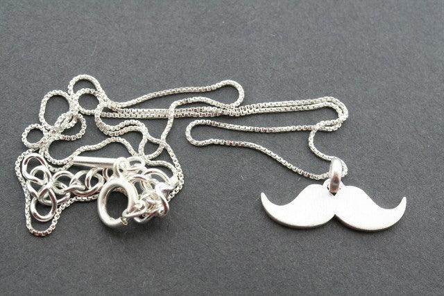 Stylish Sterling Silver Moustache Necklace - Unique Jewelry Gift for Men & Women - Perfect for Parties, Cosplay, and Fashion Statements