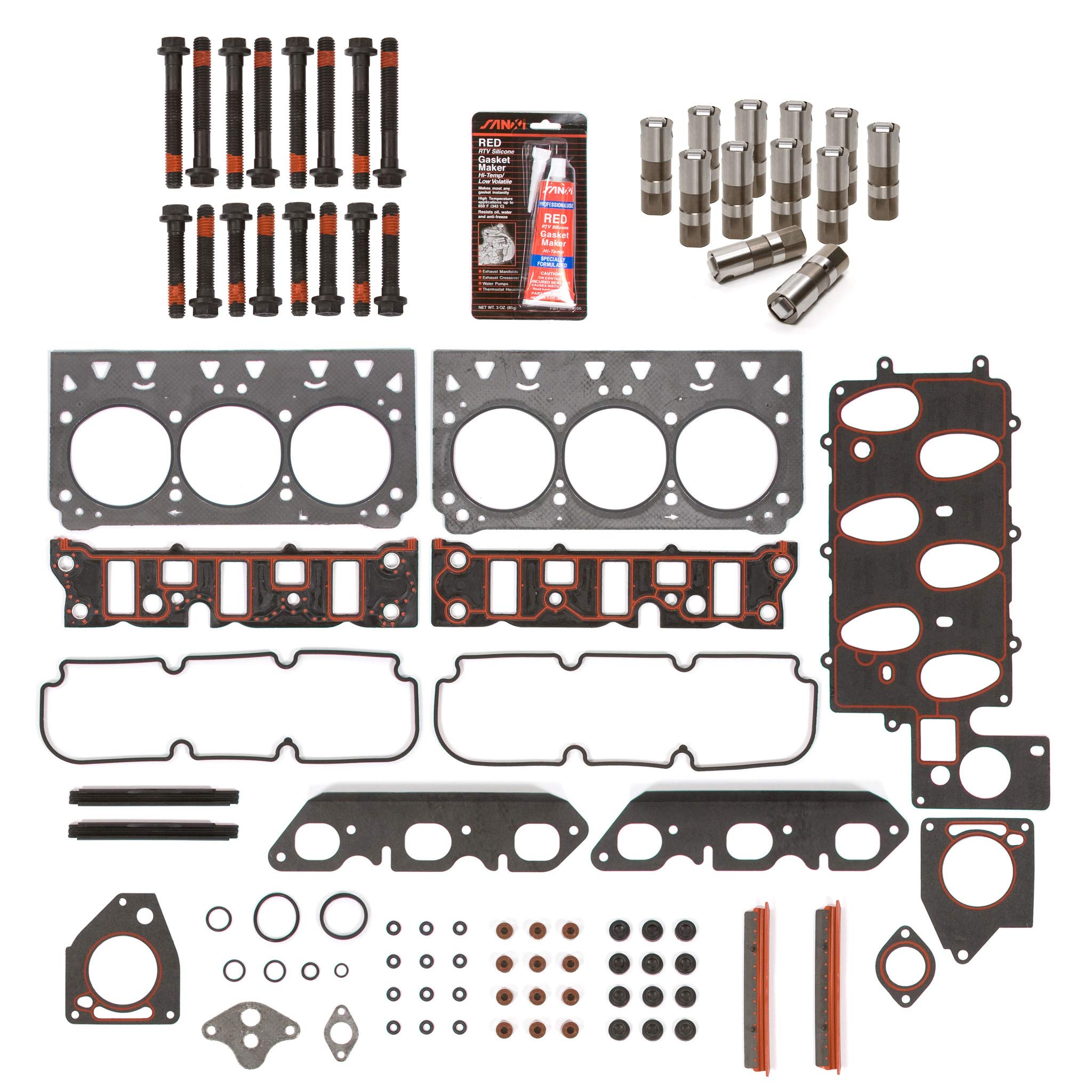 MA-4216955974 Complete Head Gasket Set with Bolts & Lifters - Compatible with 1995-2002 Pontiac Firebird & Chevrolet Camaro 3.8L V6 Engine - Perfect for Engine Rebuilds, Head Gasket Replacement & Performance Upgrades